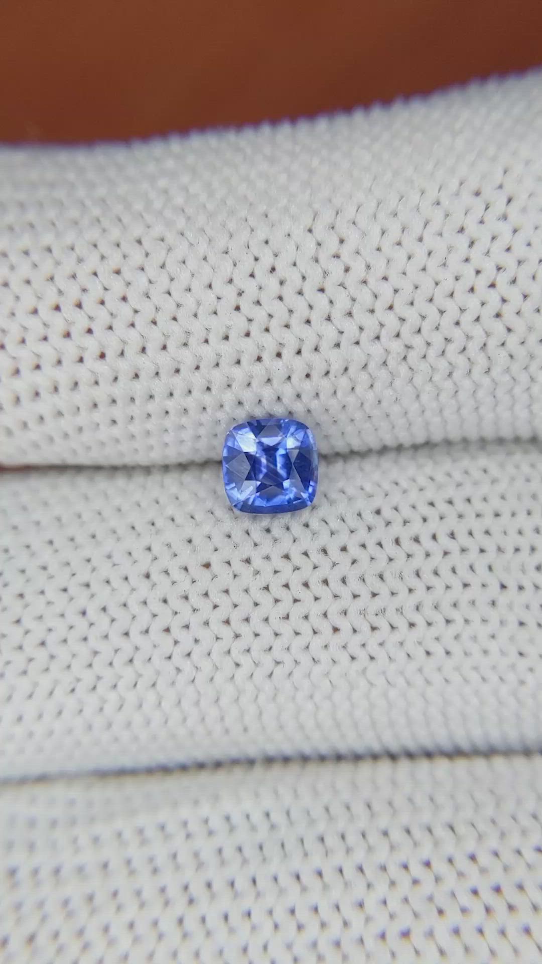 0.60 Ct. Blue Sapphire from Ceylon (Sri Lanka) Size Video