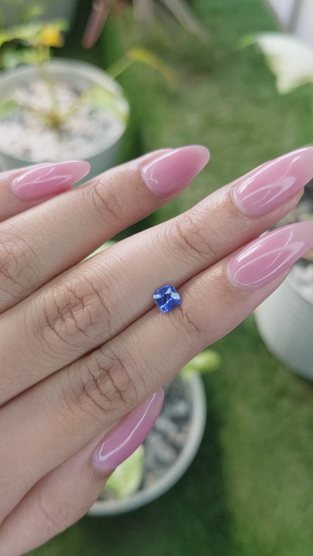 0.60 Ct. Blue Sapphire from Ceylon (Sri Lanka) Size Video