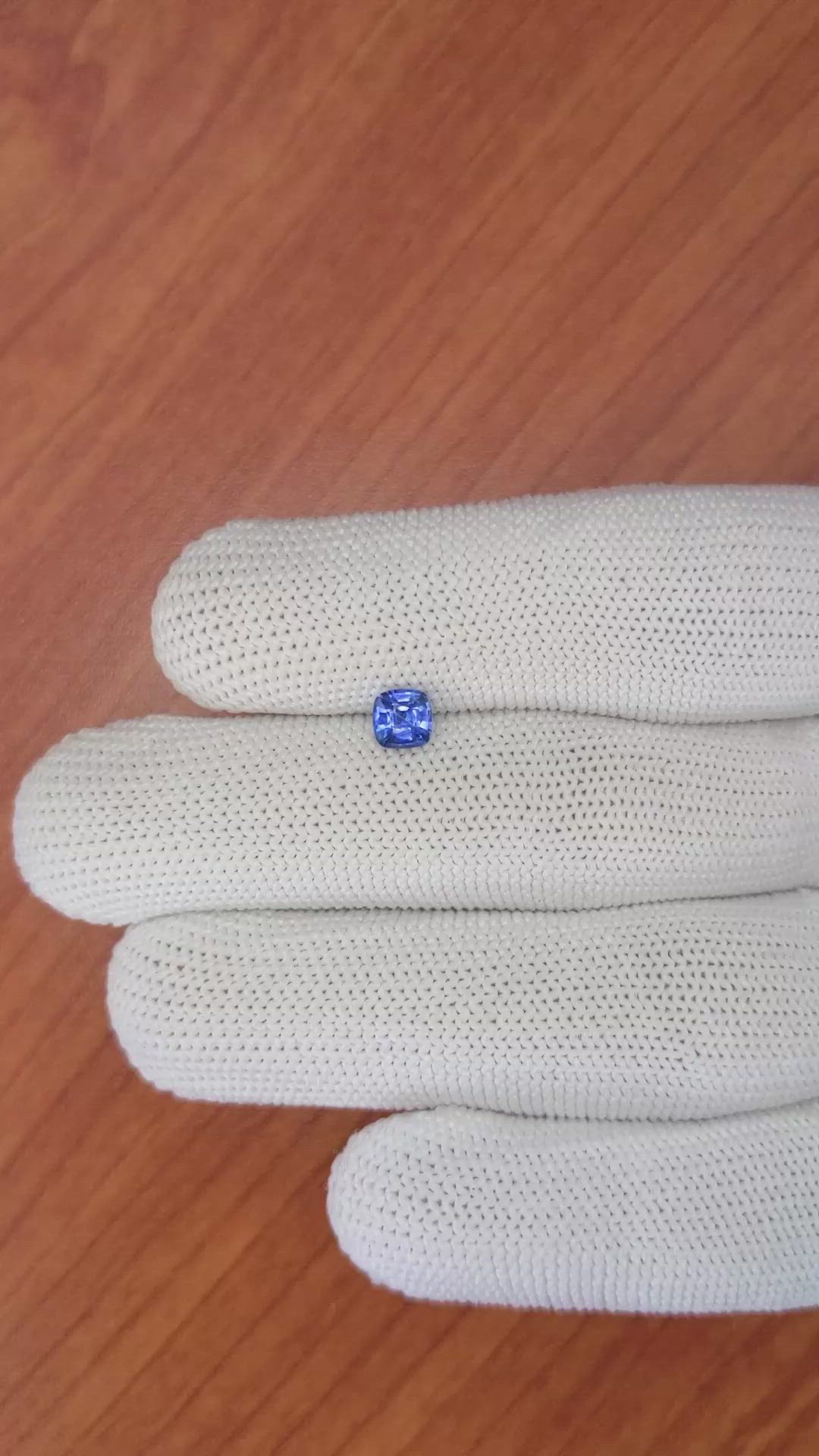0.60 Ct. Blue Sapphire from Ceylon (Sri Lanka) Size Video