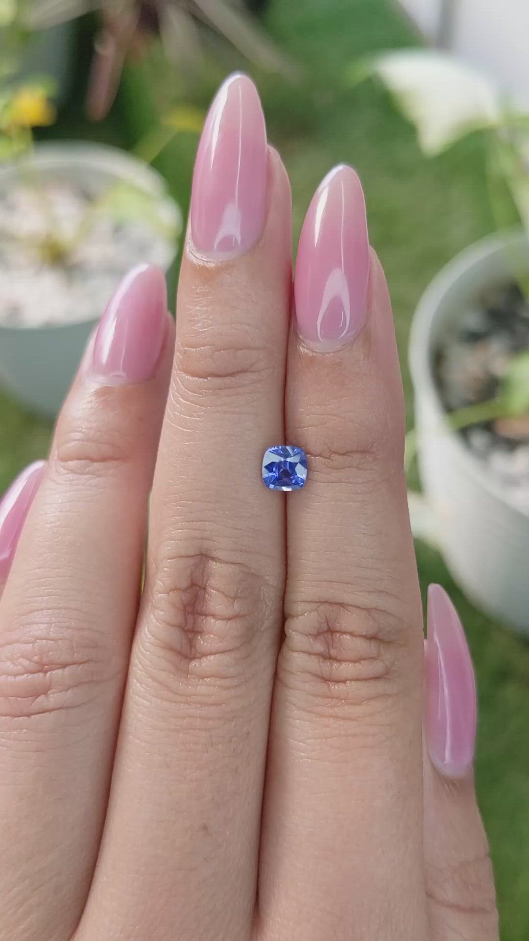 0.60 Ct. Blue Sapphire from Ceylon (Sri Lanka) Size Video