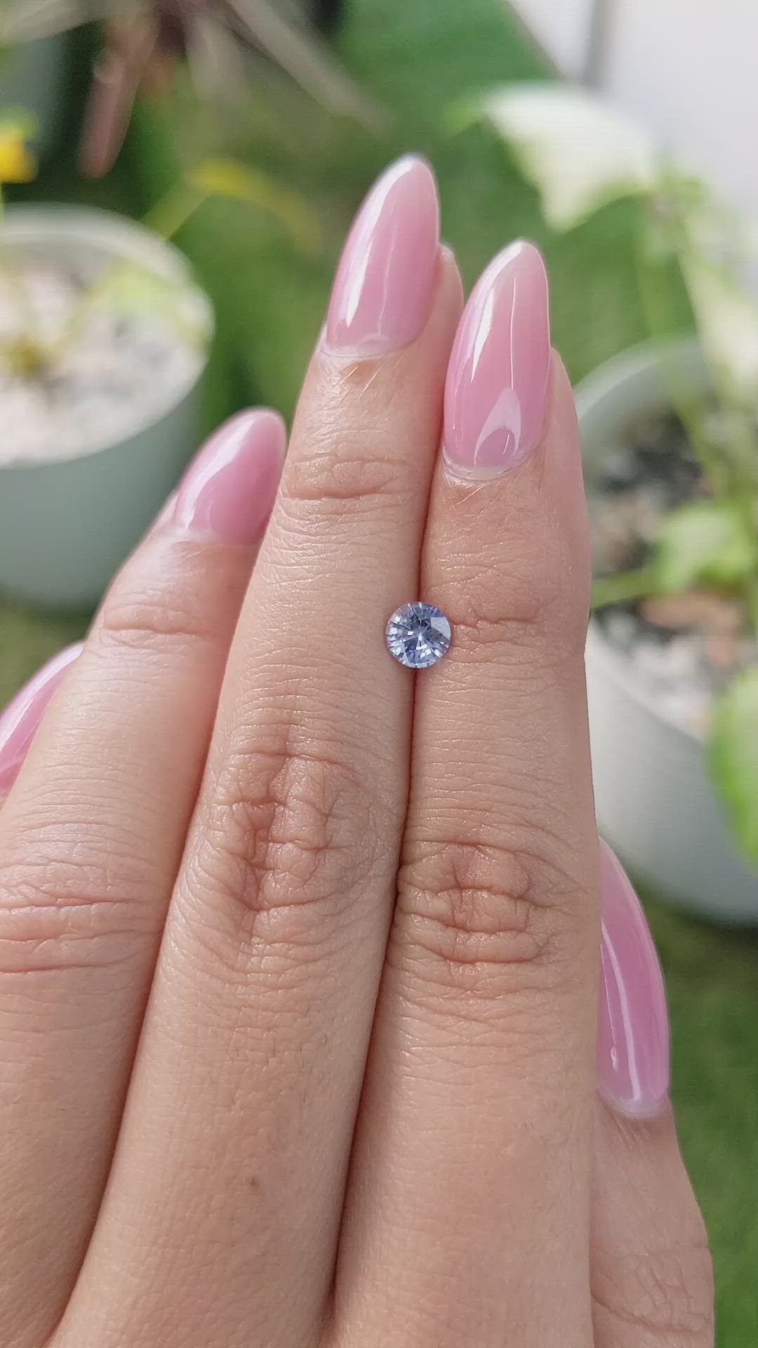 0.61 Ct. Blue Sapphire from Ceylon (Sri Lanka) Size Video