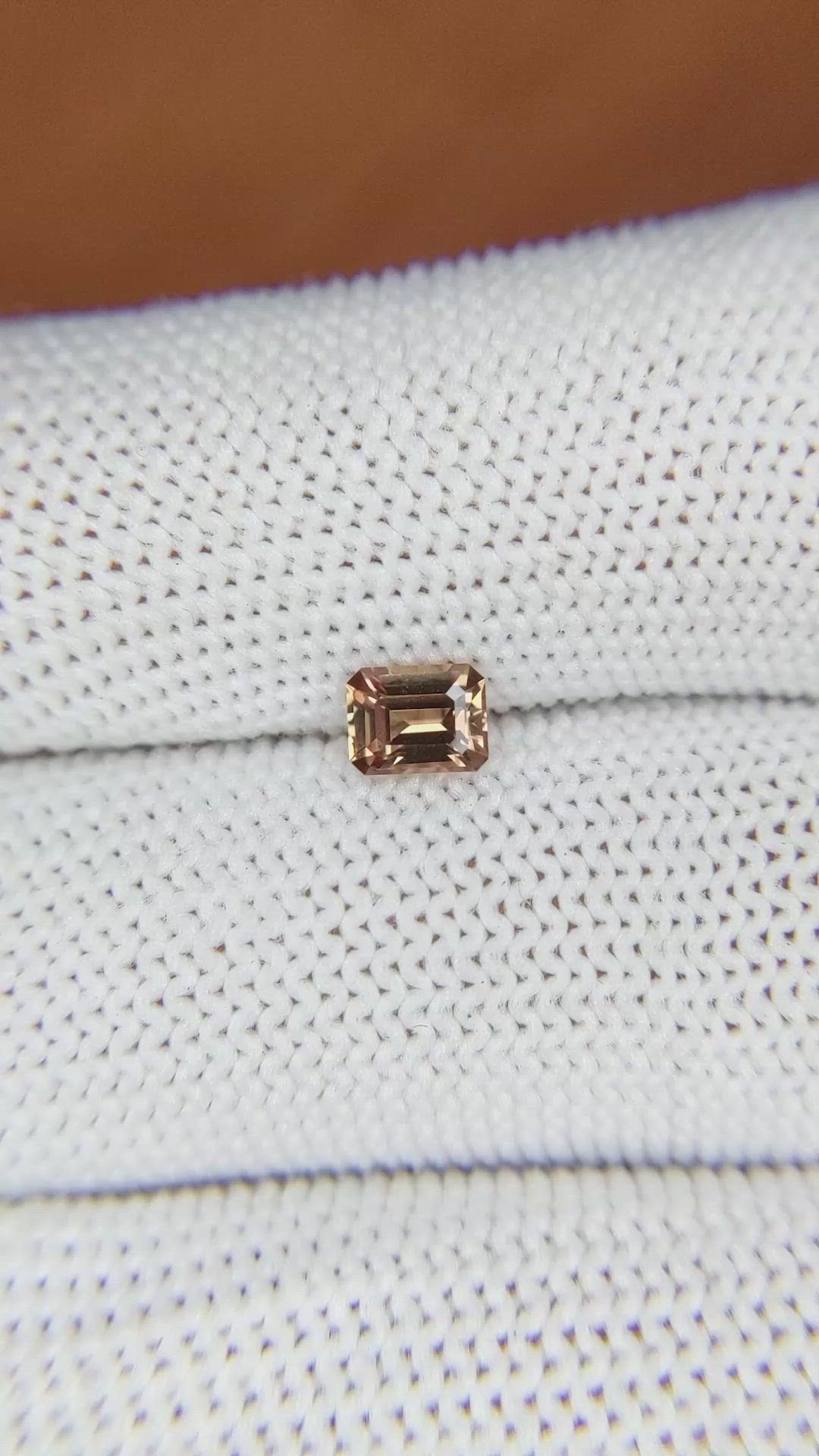 0.56 Ct. Brown Sapphire from Ceylon (Sri Lanka) Size Video
