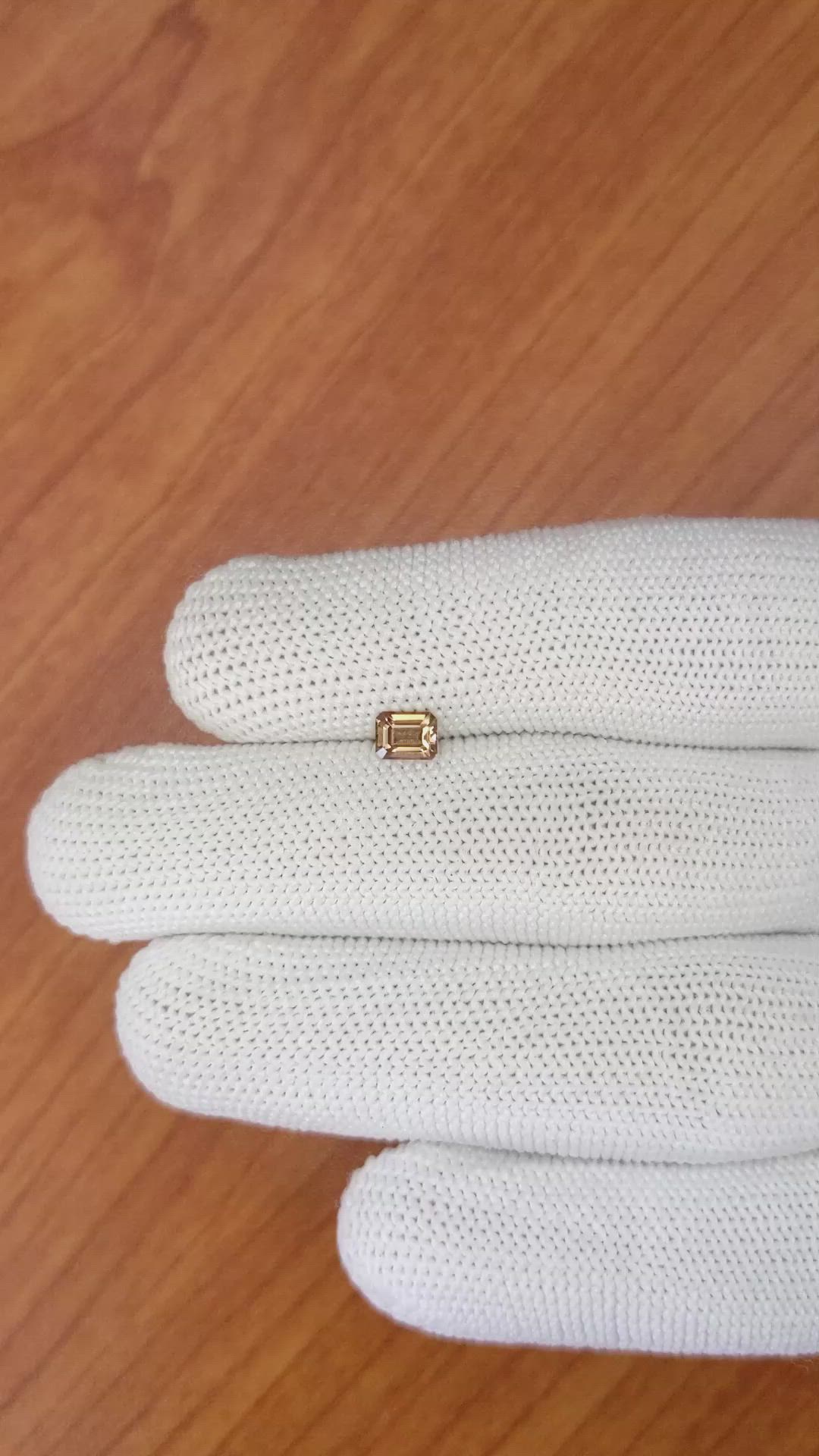 0.56 Ct. Brown Sapphire from Ceylon (Sri Lanka) Size Video