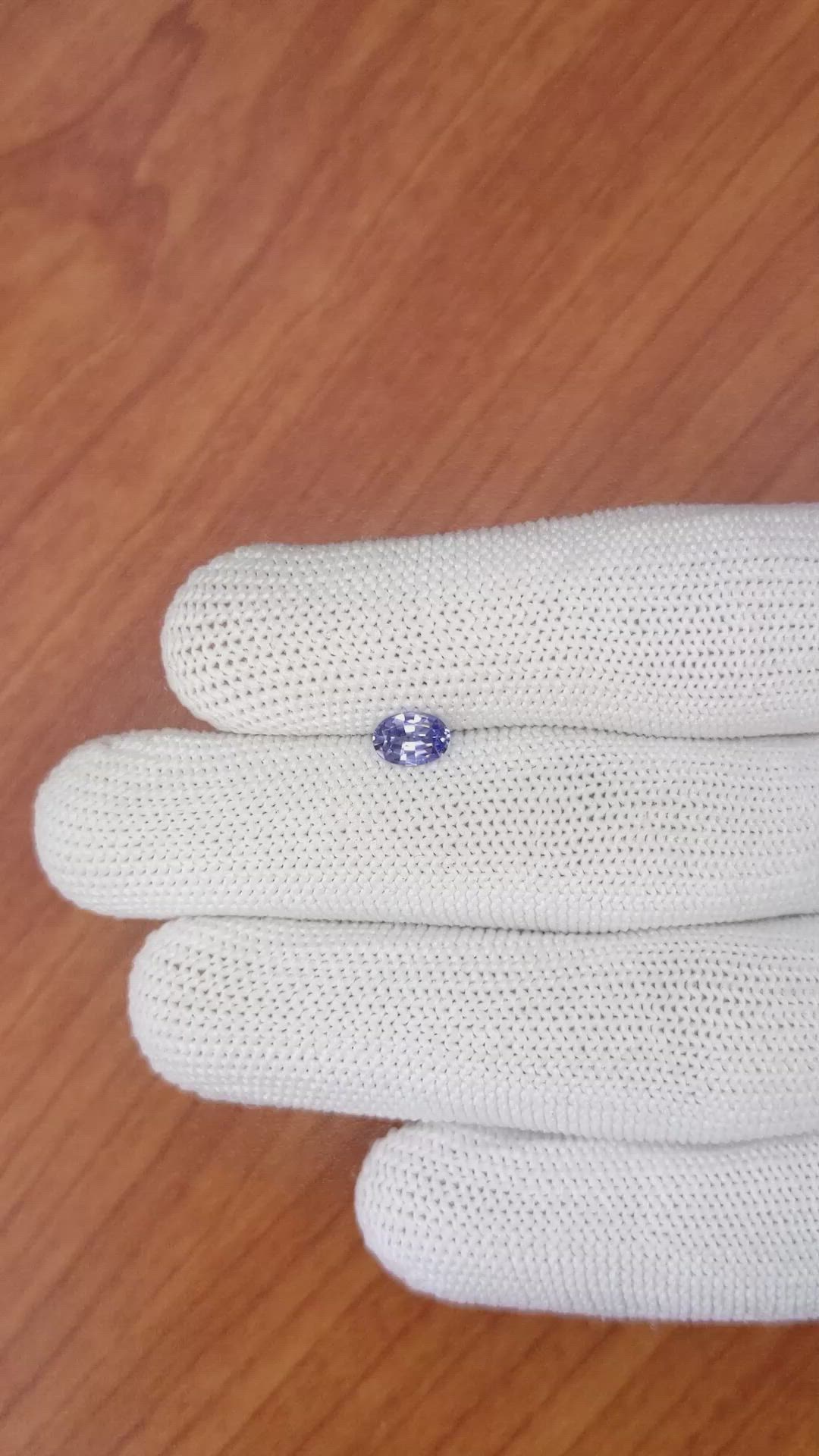0.62 Ct. Violet Sapphire from Ceylon (Sri Lanka) Size Video