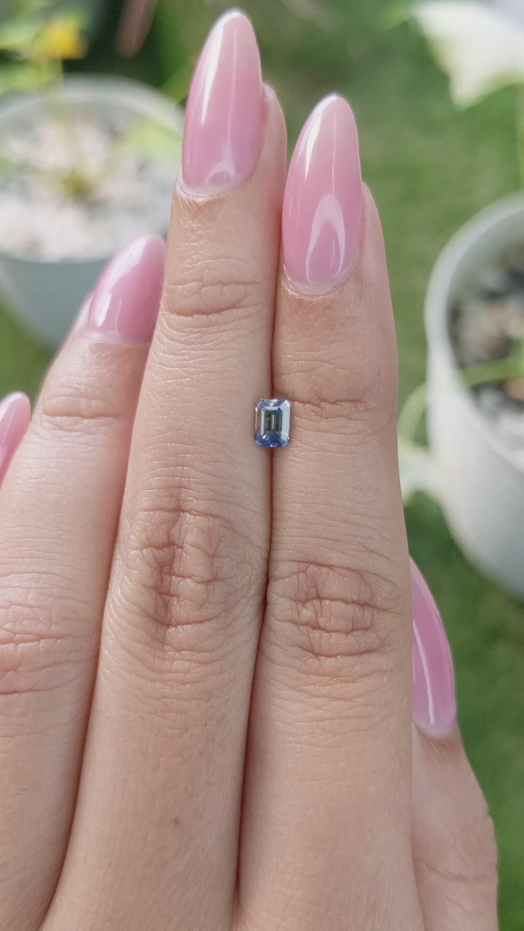 0.48 Ct. Bi Color Sapphire from Ceylon (Sri Lanka) Size Video