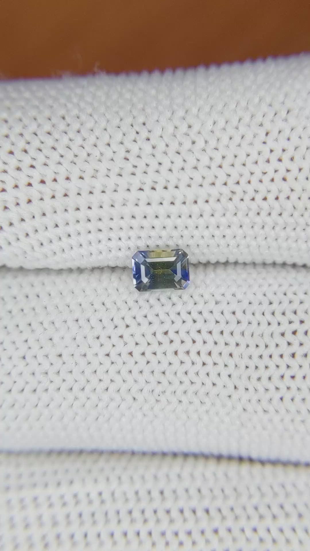 0.48 Ct. Bi Color Sapphire from Ceylon (Sri Lanka) Size Video