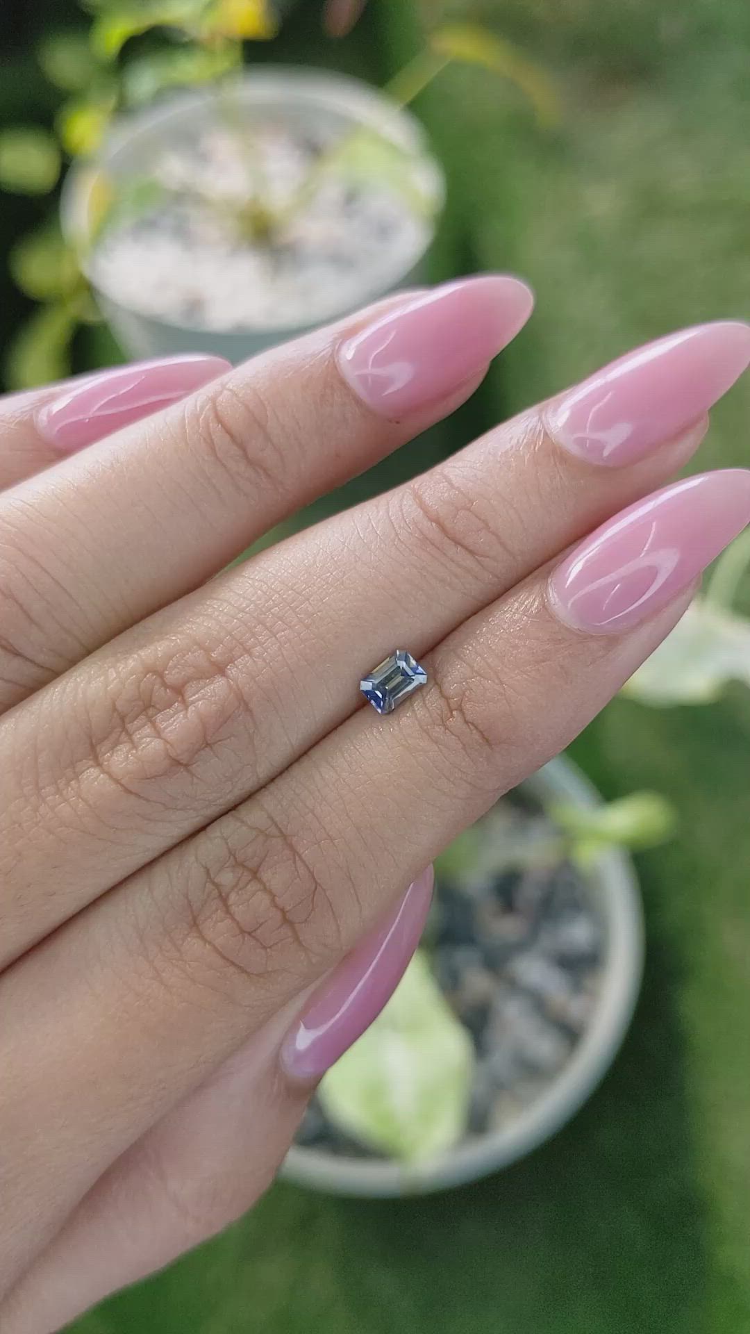 0.48 Ct. Bi Color Sapphire from Ceylon (Sri Lanka) Size Video