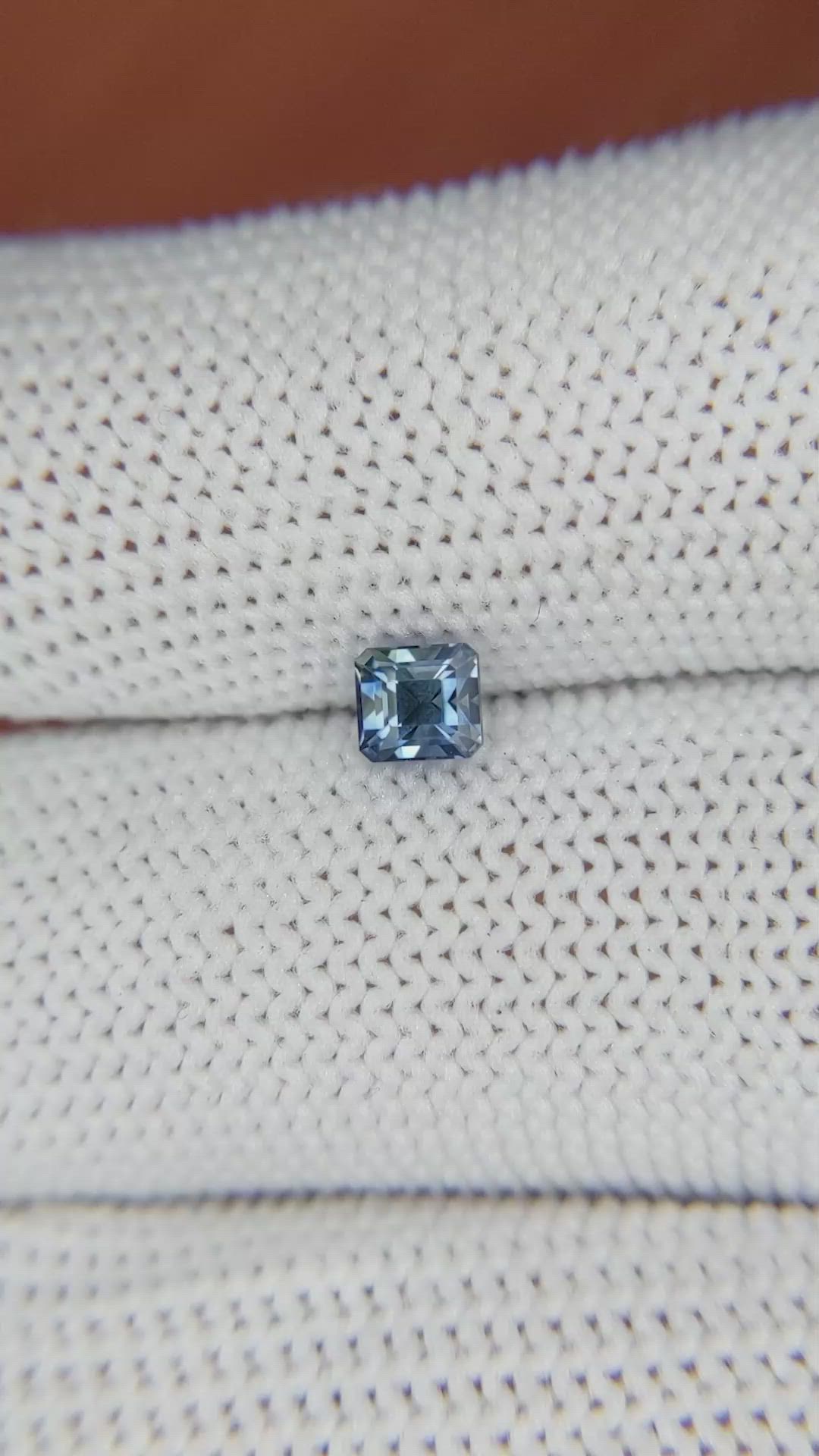0.53 Ct. Bluish Green Sapphire from Ceylon (Sri Lanka) Size Video