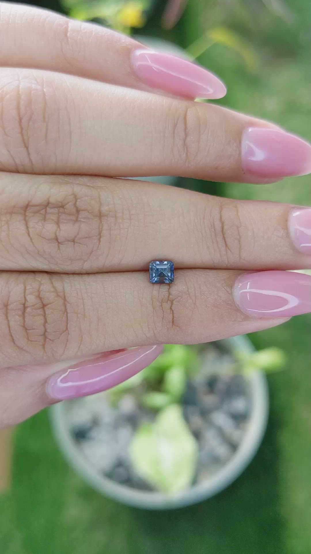 0.53 Ct. Bluish Green Sapphire from Ceylon (Sri Lanka) Size Video