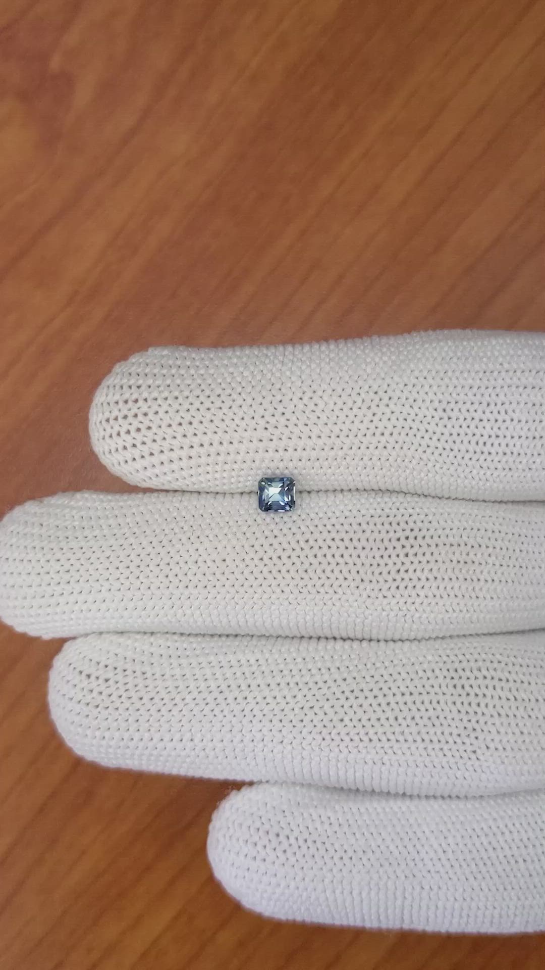 0.53 Ct. Bluish Green Sapphire from Ceylon (Sri Lanka) Size Video