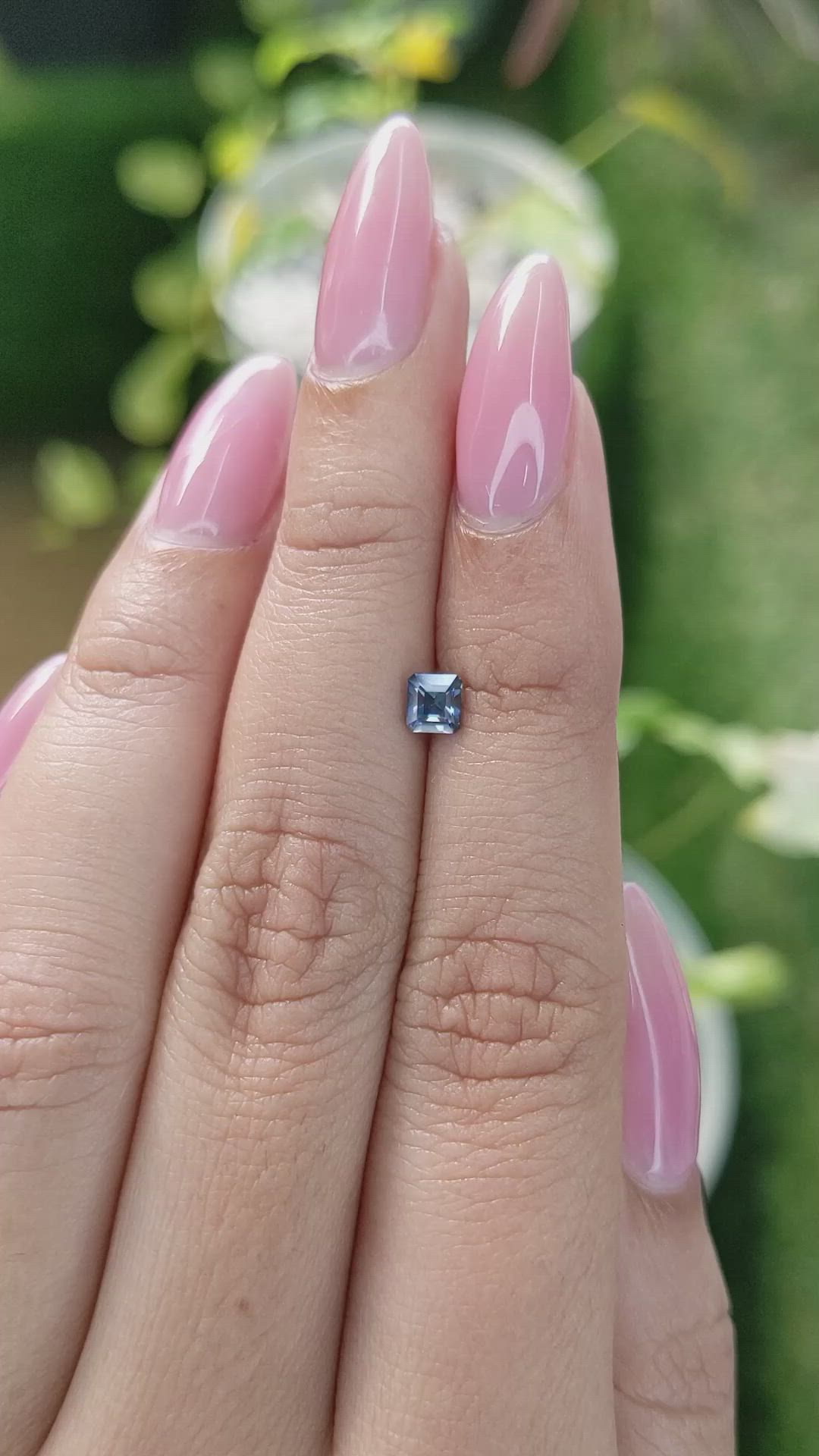 0.53 Ct. Bluish Green Sapphire from Ceylon (Sri Lanka) Size Video