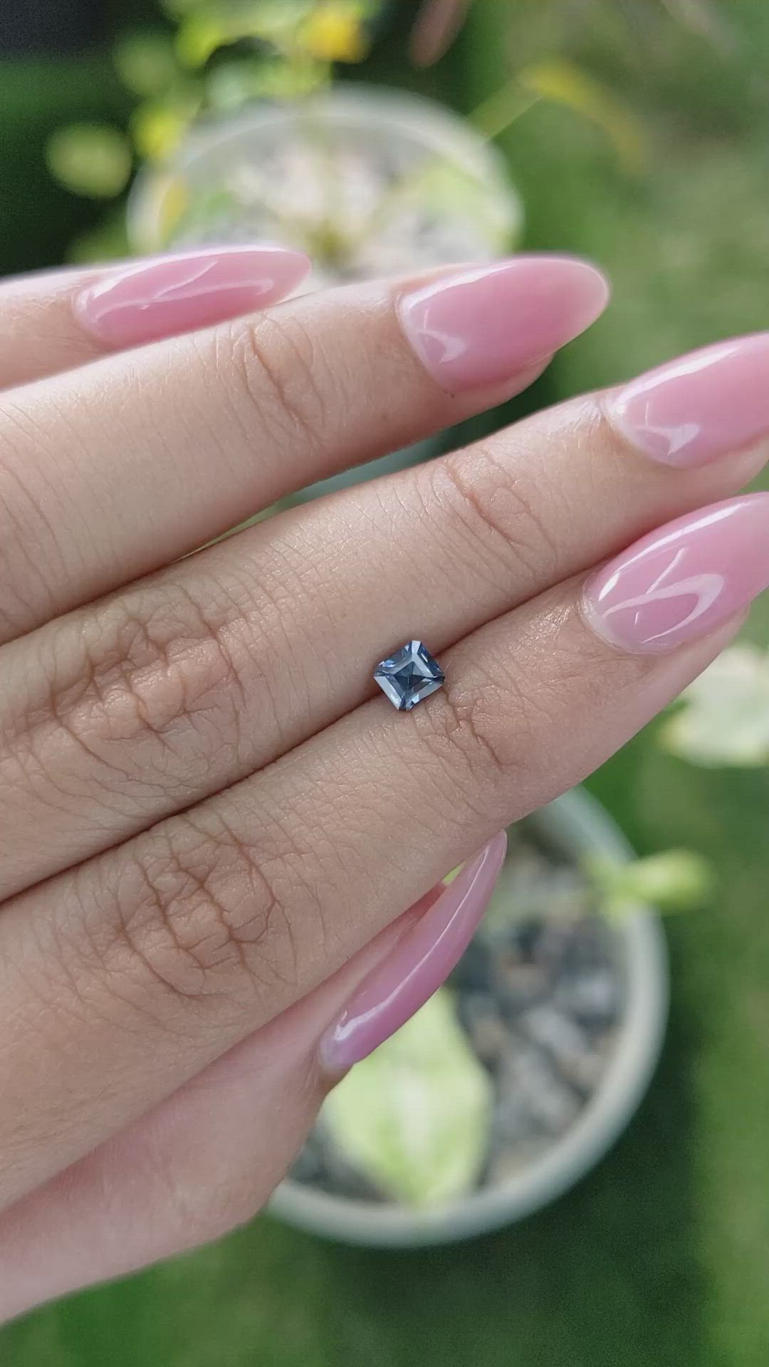 0.53 Ct. Bluish Green Sapphire from Ceylon (Sri Lanka) Size Video