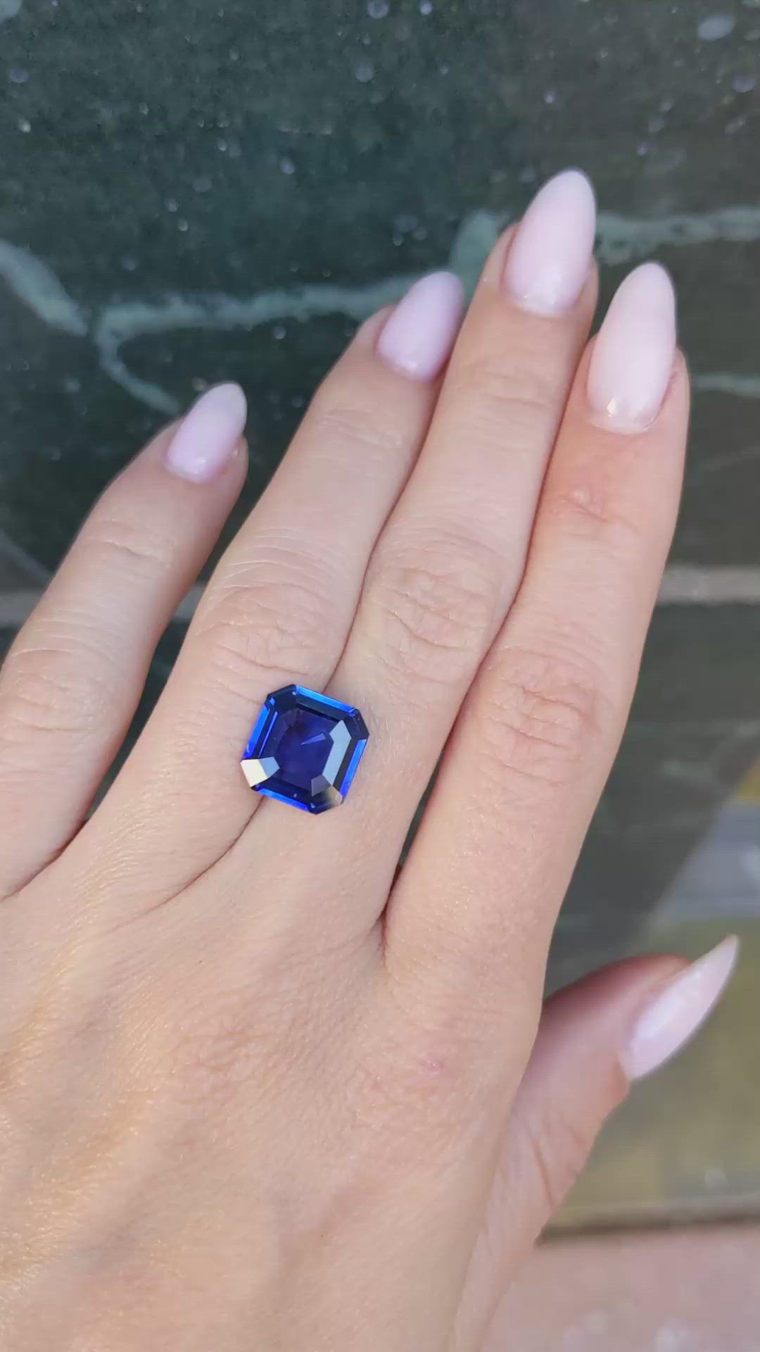5.36 Ct. Blue Sapphire from Ceylon (Sri Lanka) Size Video