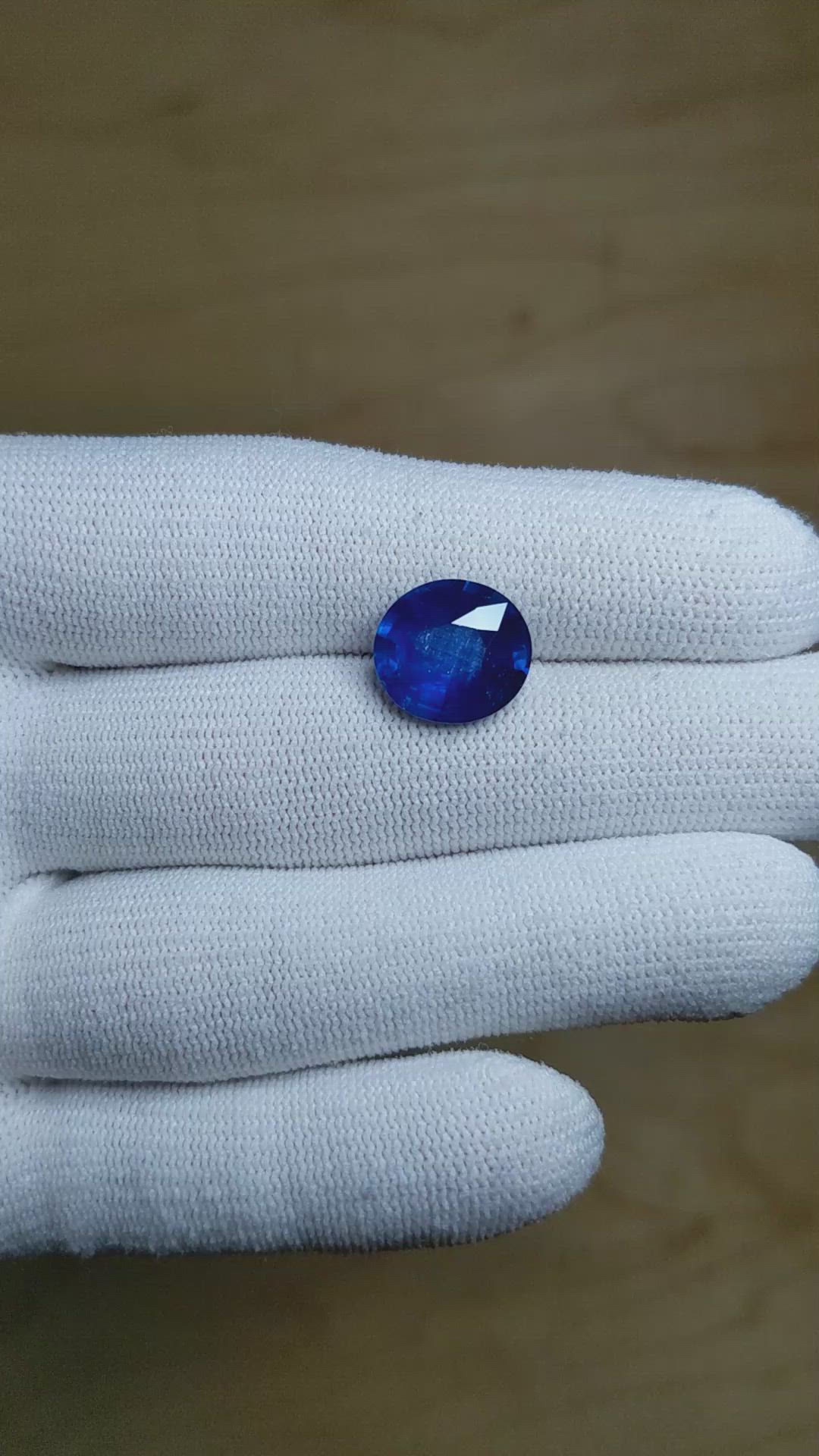6.03 Ct. Blue Sapphire from Ceylon (Sri Lanka) Size Video