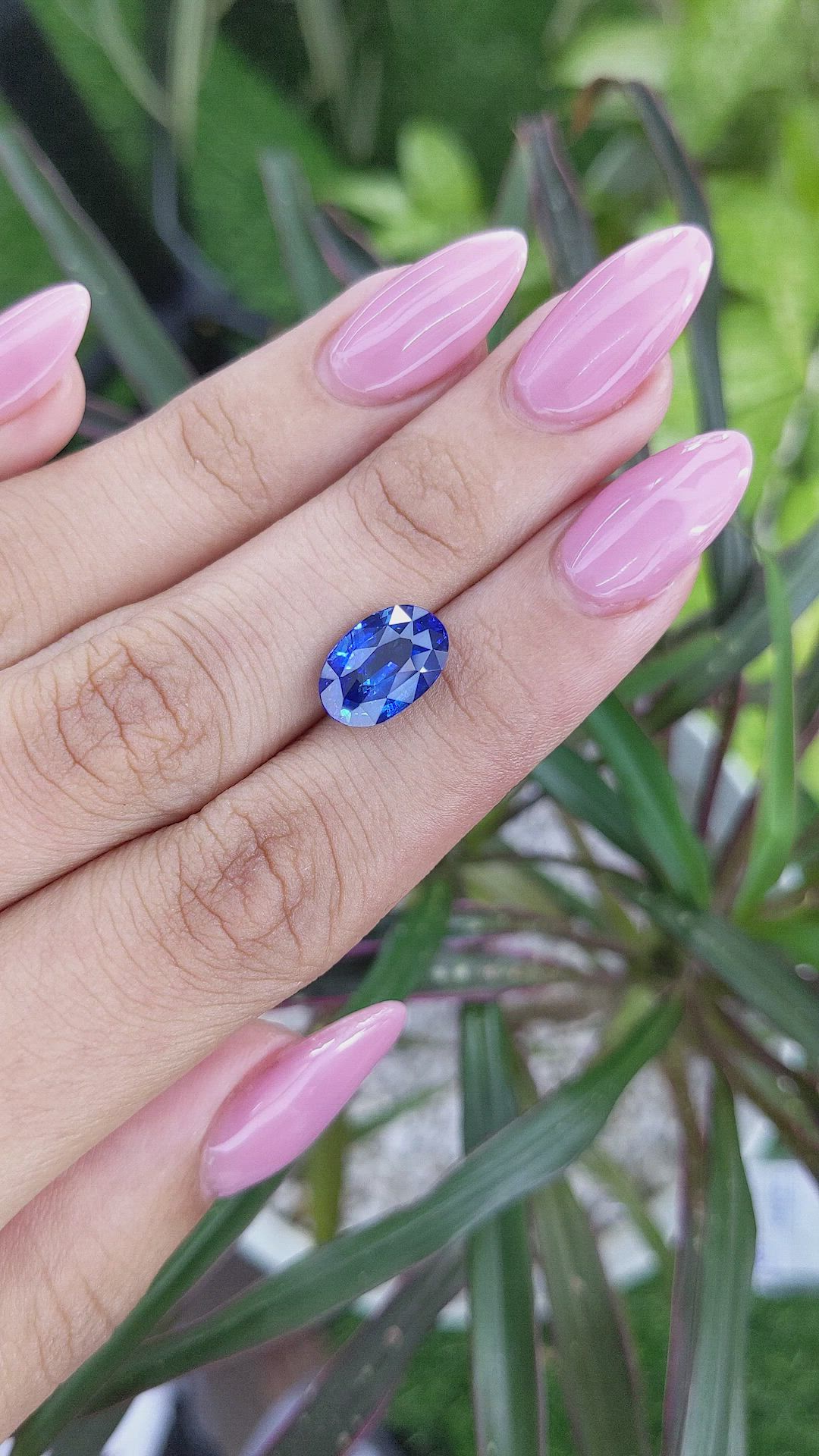 4.56 Ct. Blue Sapphire from Ceylon (Sri Lanka) Size Video