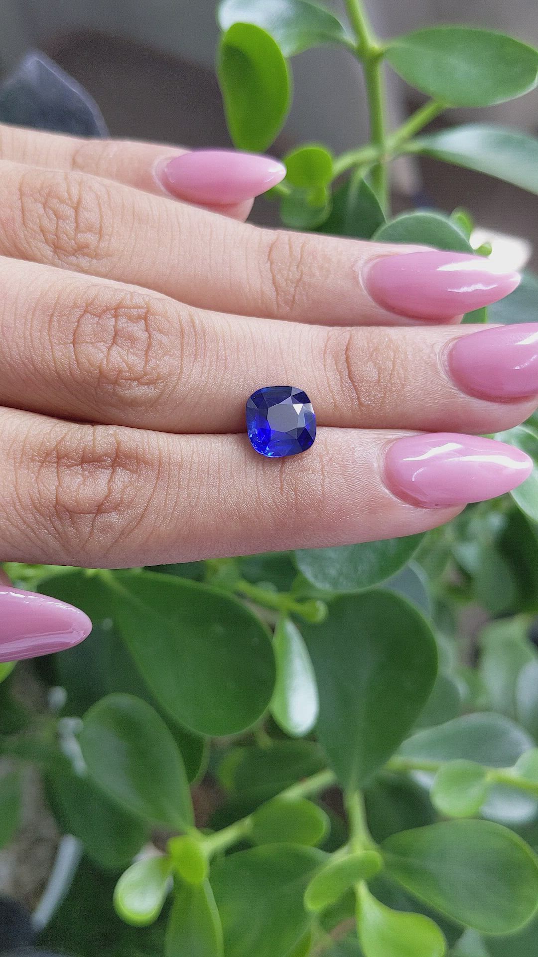 3.06 Ct. Blue Sapphire from Ceylon (Sri Lanka) Size Video