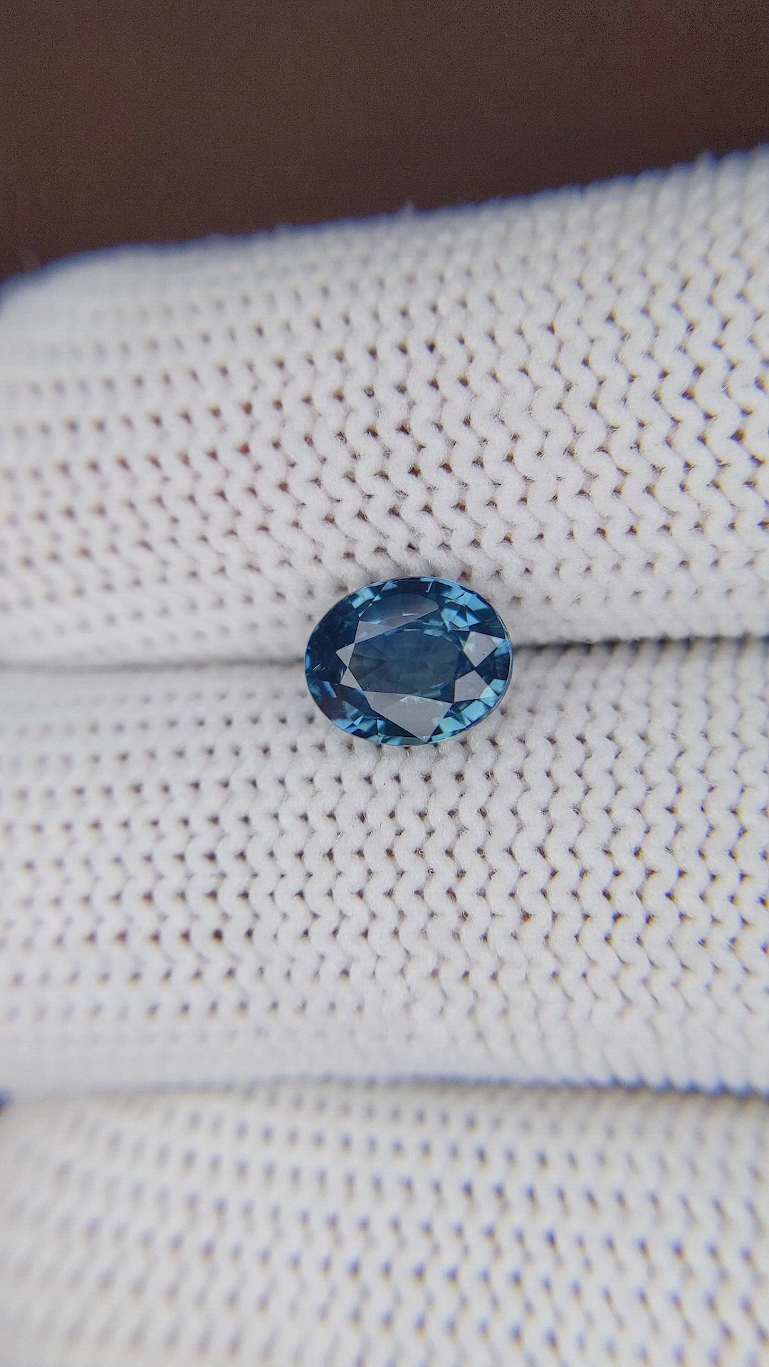 1.68 Ct. Greenish Blue Sapphire from Madagascar Size Video