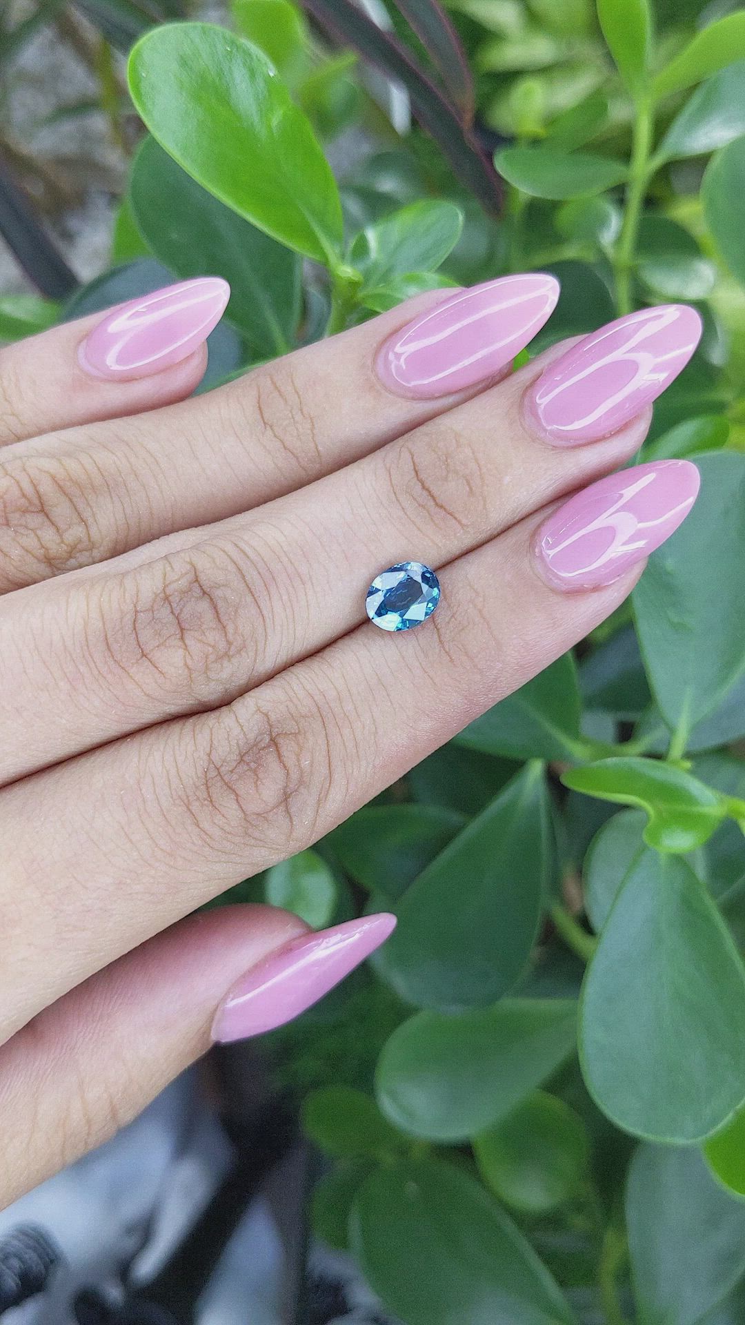 1.68 Ct. Greenish Blue Sapphire from Madagascar Size Video