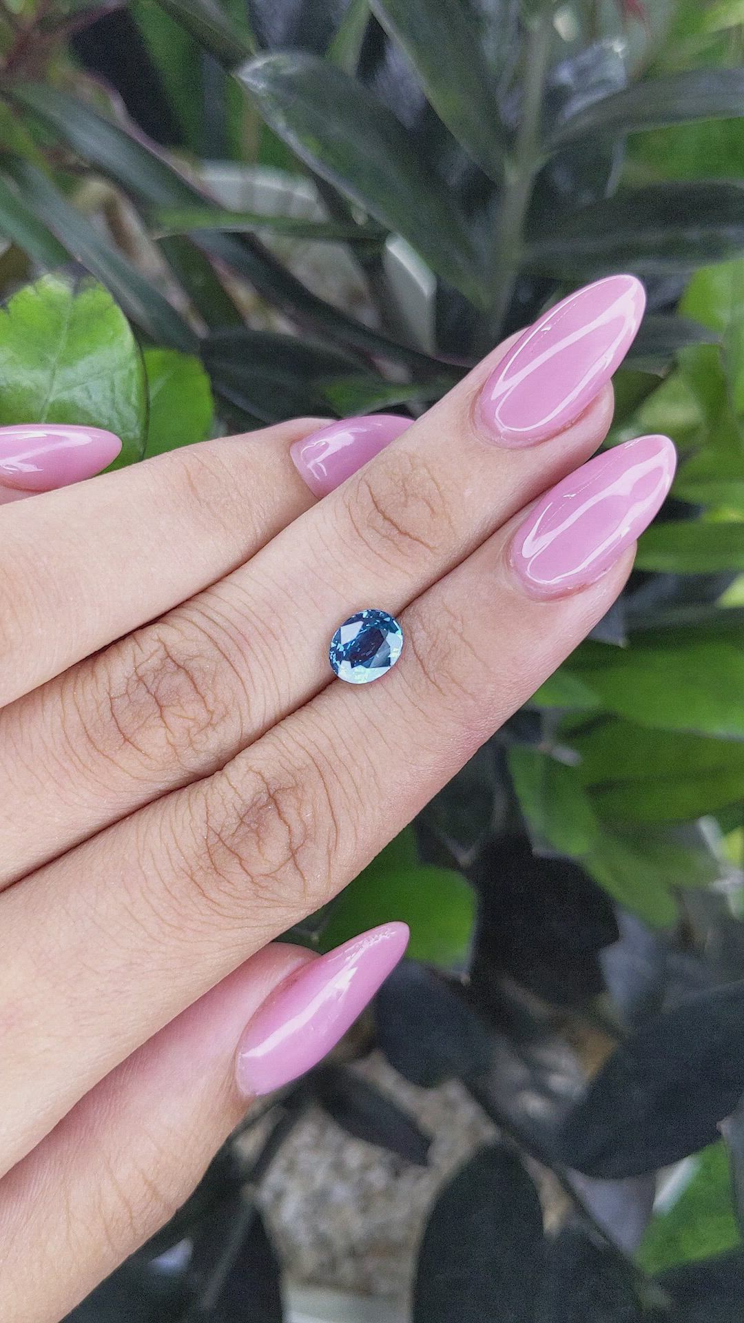 1.68 Ct. Greenish Blue Sapphire from Madagascar Size Video