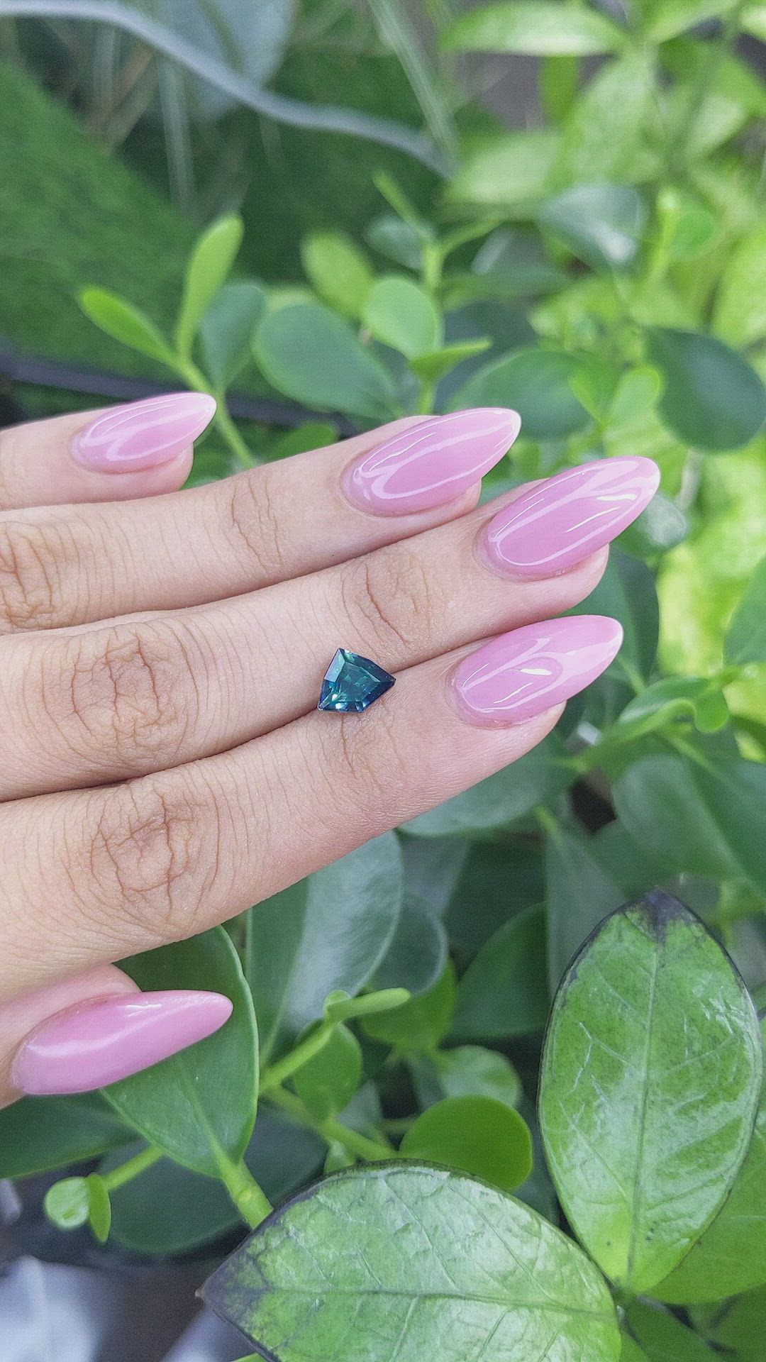 1.61 Ct. Greenish Blue Sapphire from Madagascar Size Video