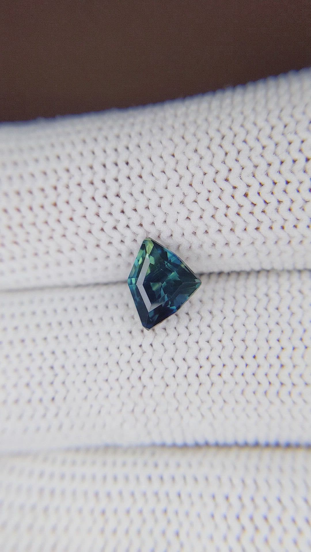 1.61 Ct. Greenish Blue Sapphire from Madagascar Size Video