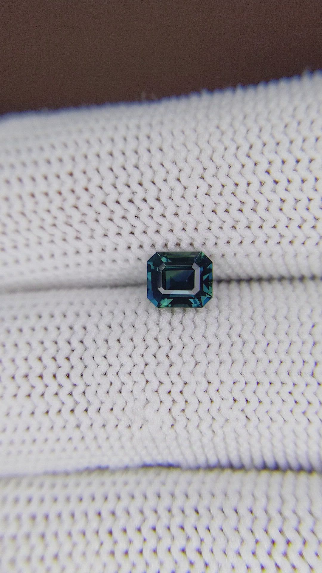 1.07 Ct. Bluish Green Sapphire from Madagascar Size Video
