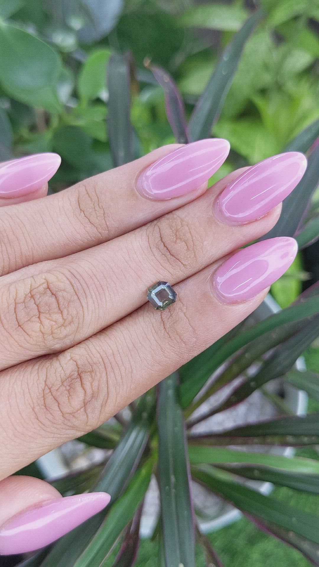 0.93 Ct. Greenish Brown Sapphire from Madagascar Size Video