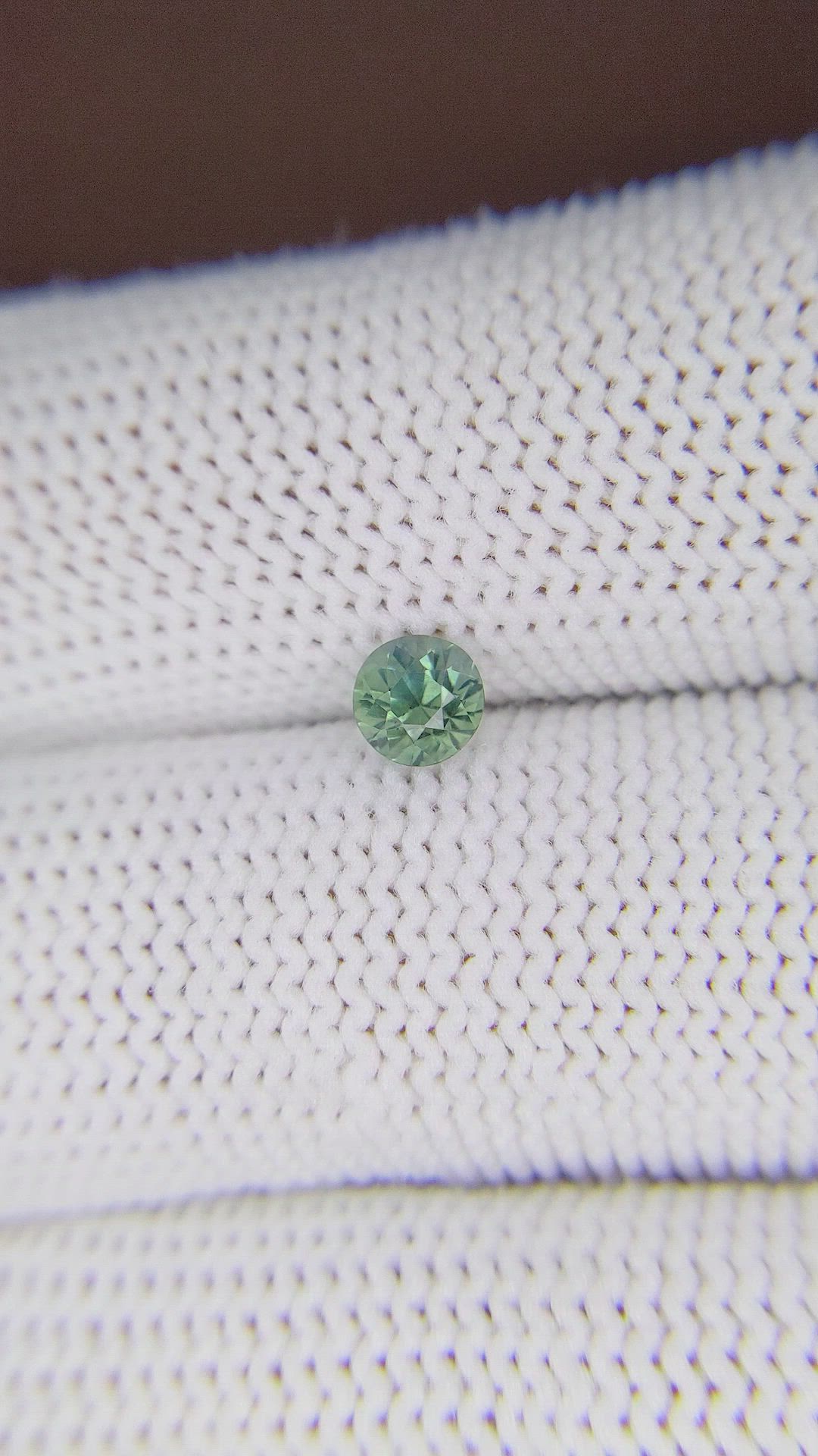 0.61 Ct. Bluish Green Sapphire from Madagascar Size Video