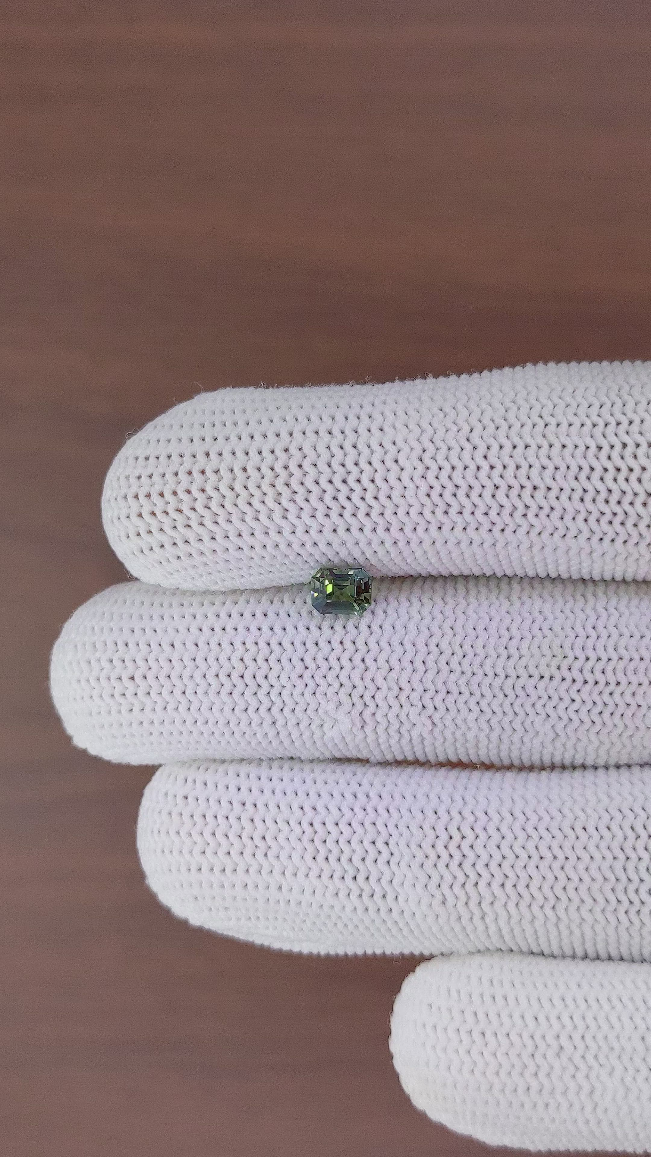 0.71 Ct. Bluish Green Sapphire from Madagascar Size Video