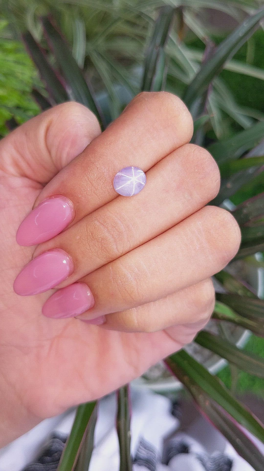 2.96 Ct. Violet Star Sapphire from Ceylon (Sri Lanka) Size Video