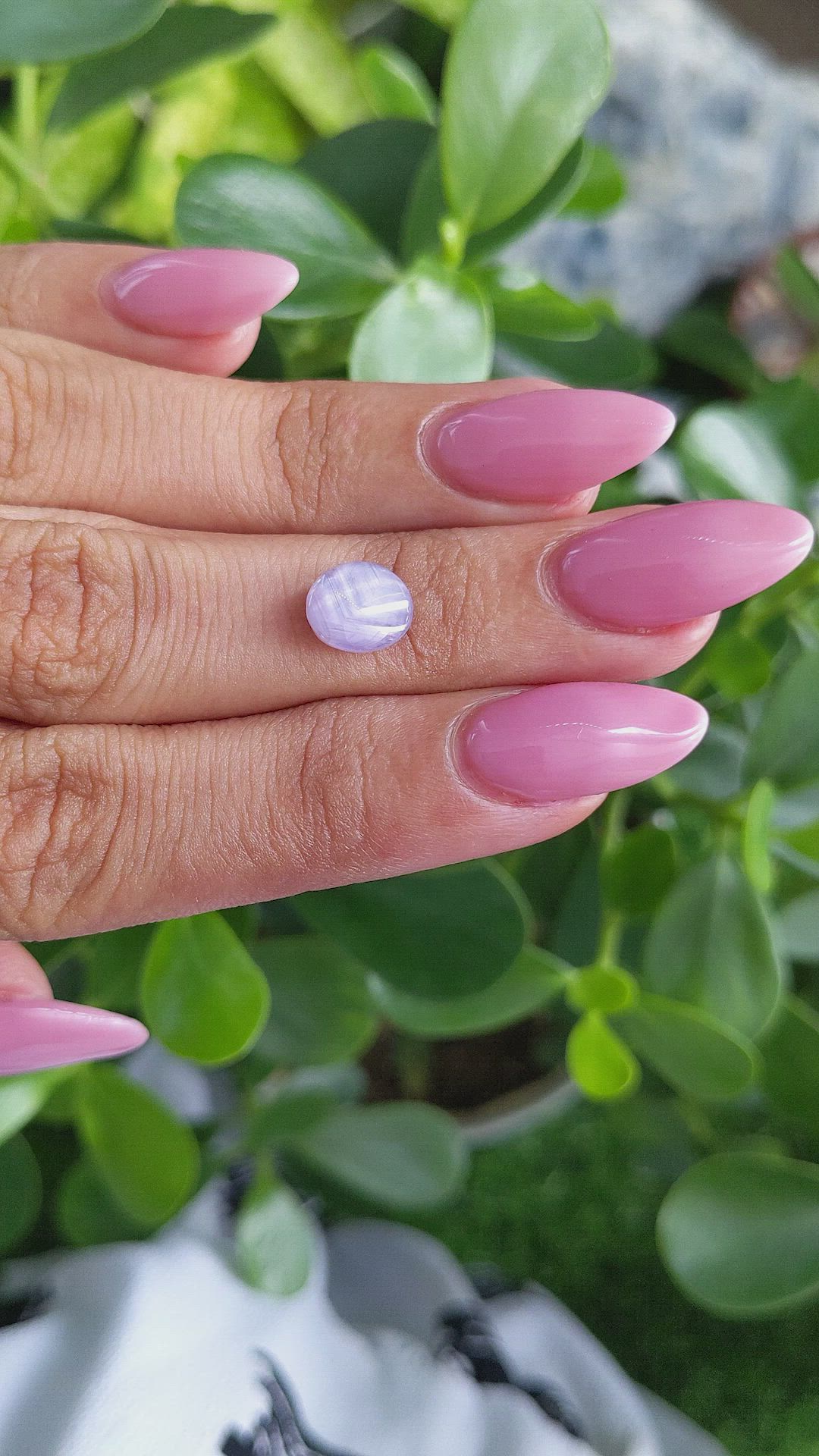 2.96 Ct. Violet Star Sapphire from Ceylon (Sri Lanka) Size Video