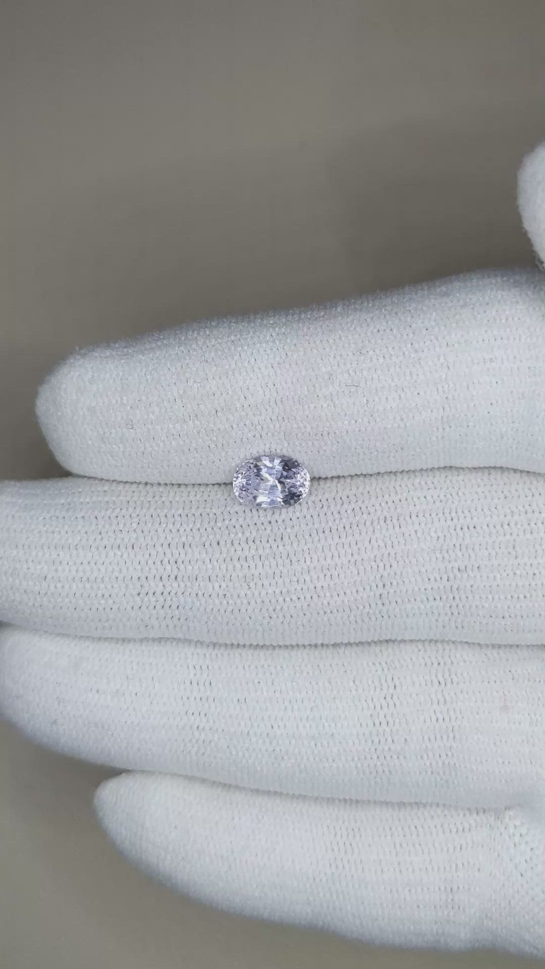 1.30 Ct. Bluish Purple Sapphire from Ceylon (Sri Lanka) Size Video