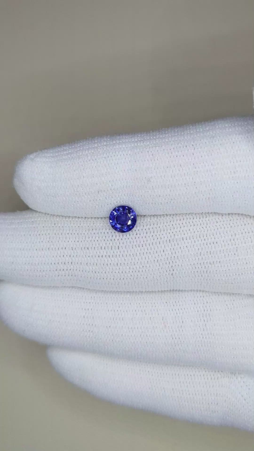 1.00 Ct. Blue Sapphire from Ceylon (Sri Lanka) Size Video