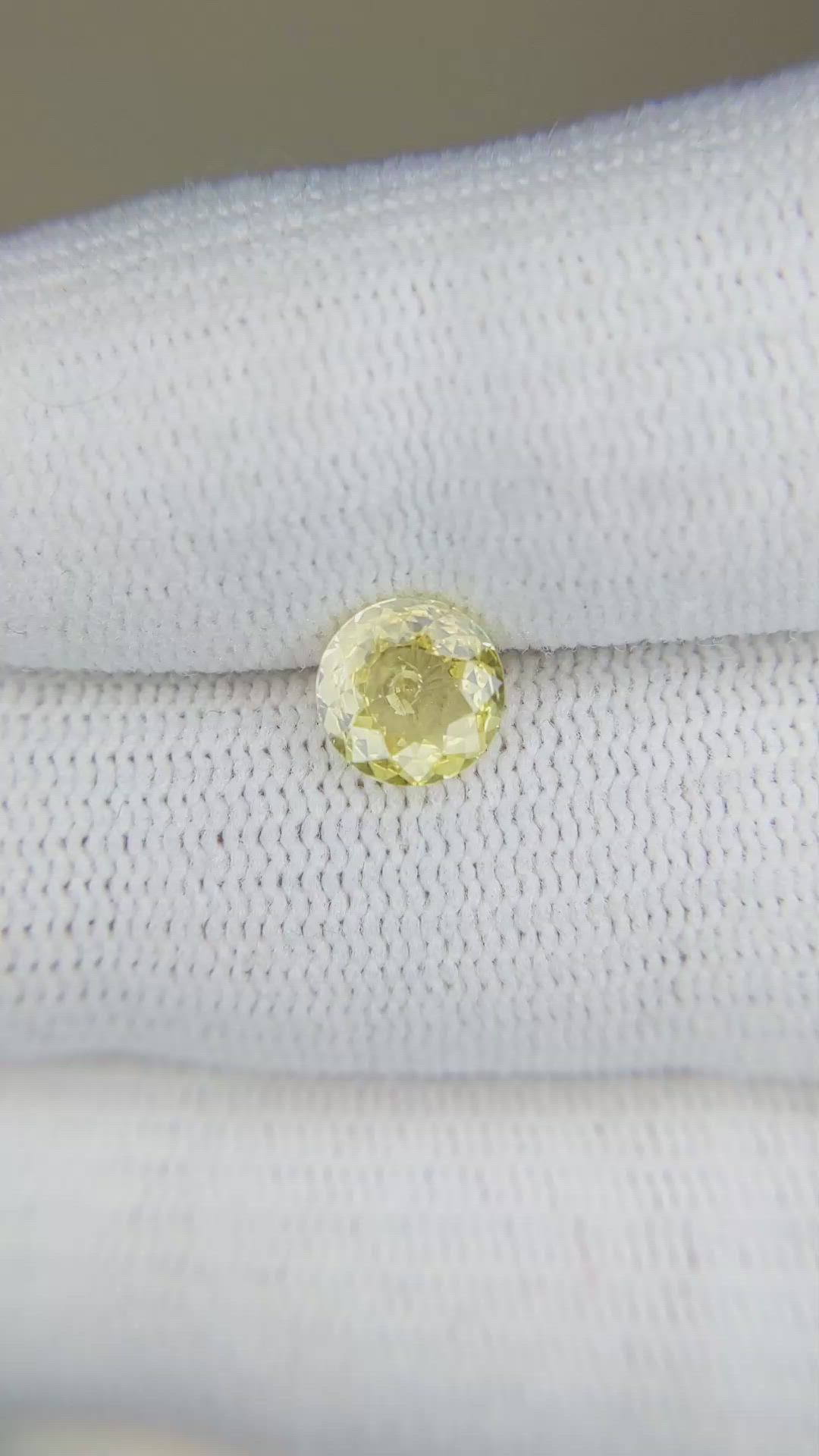 1.08 Ct. Yellow Sapphire from Ceylon (Sri Lanka) Size Video