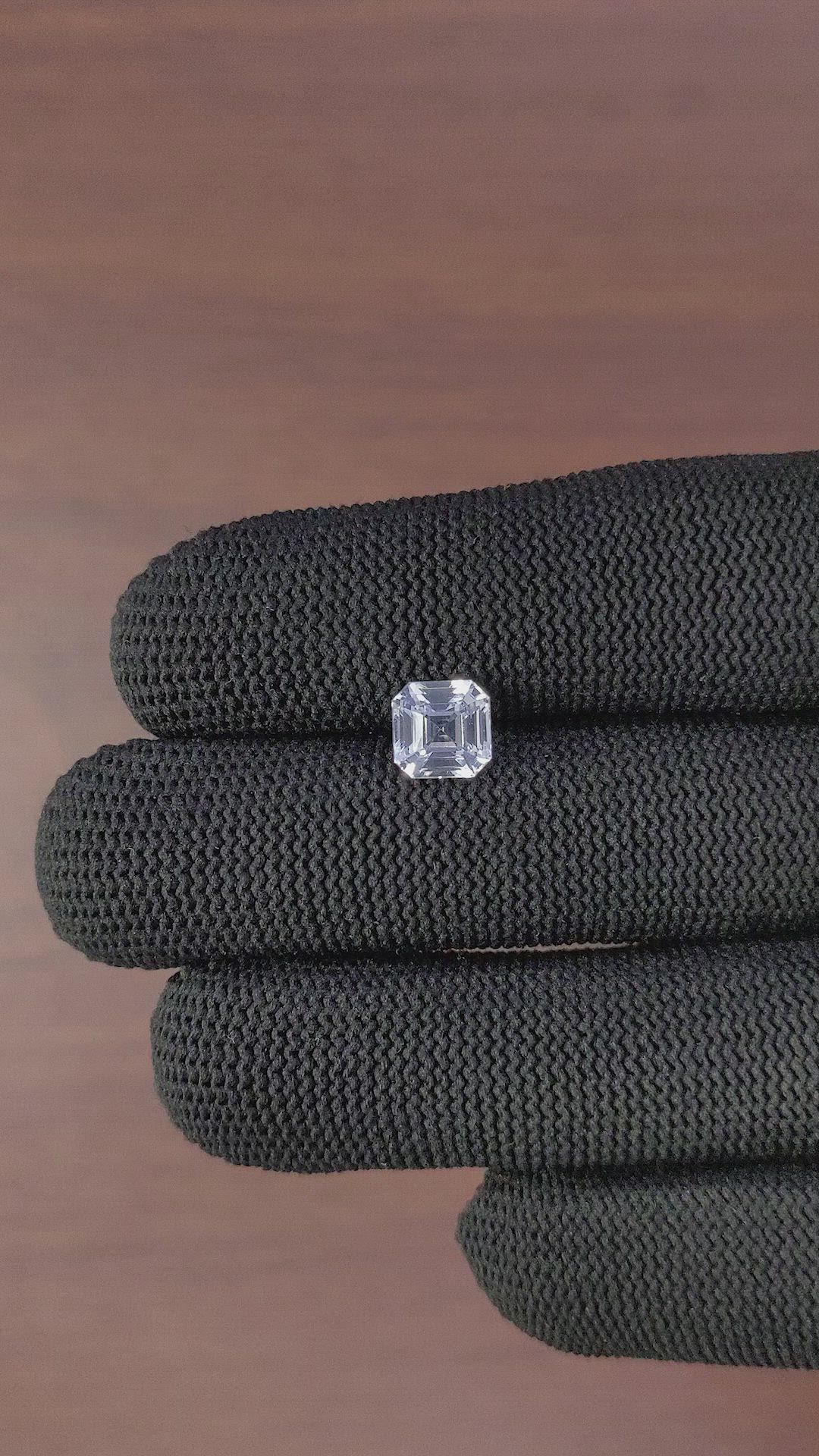 2.52 Ct. White Sapphire from Ceylon (Sri Lanka) Size Video