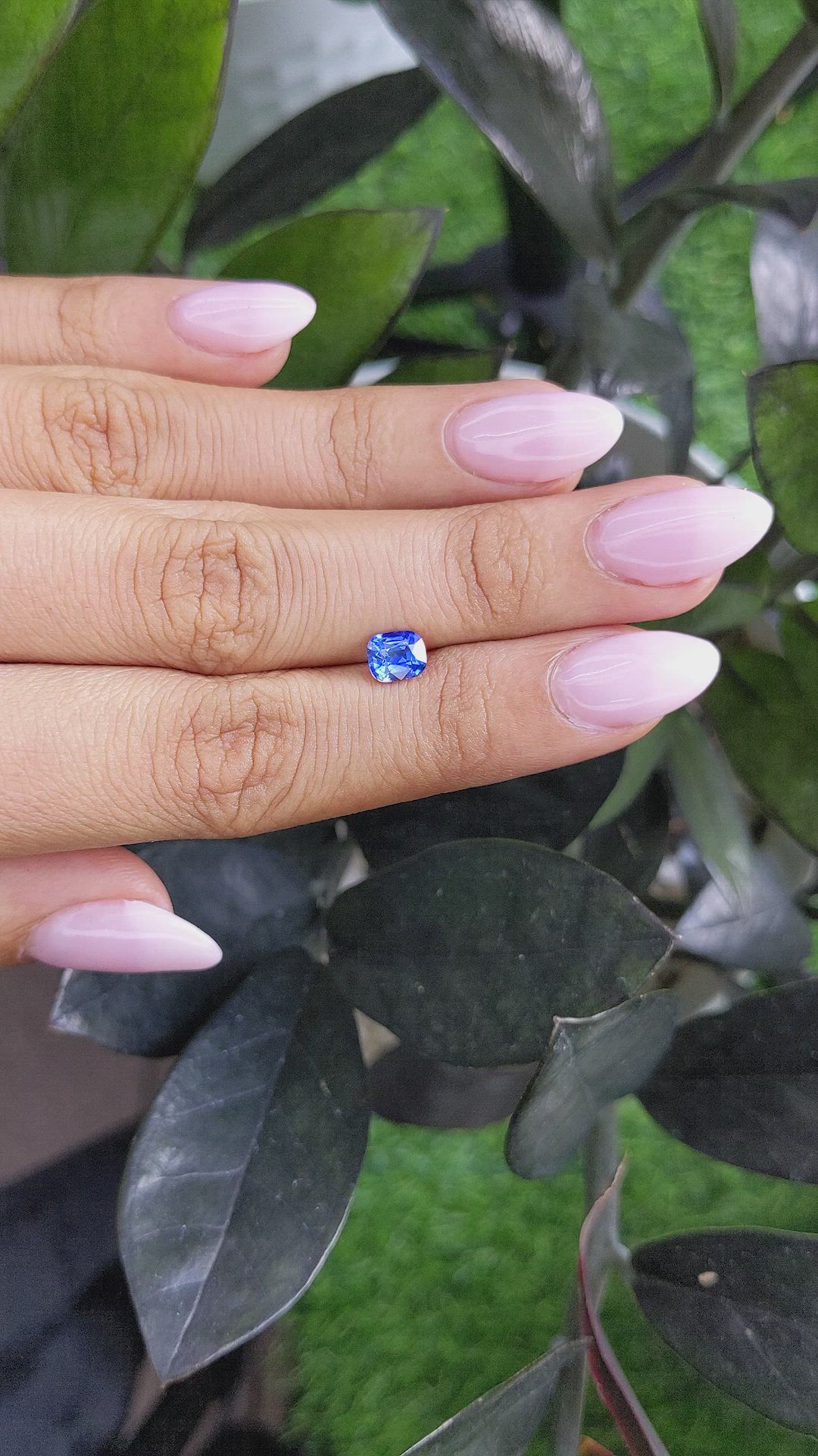 1.03 Ct. Blue Sapphire from Ceylon (Sri Lanka) Size Video