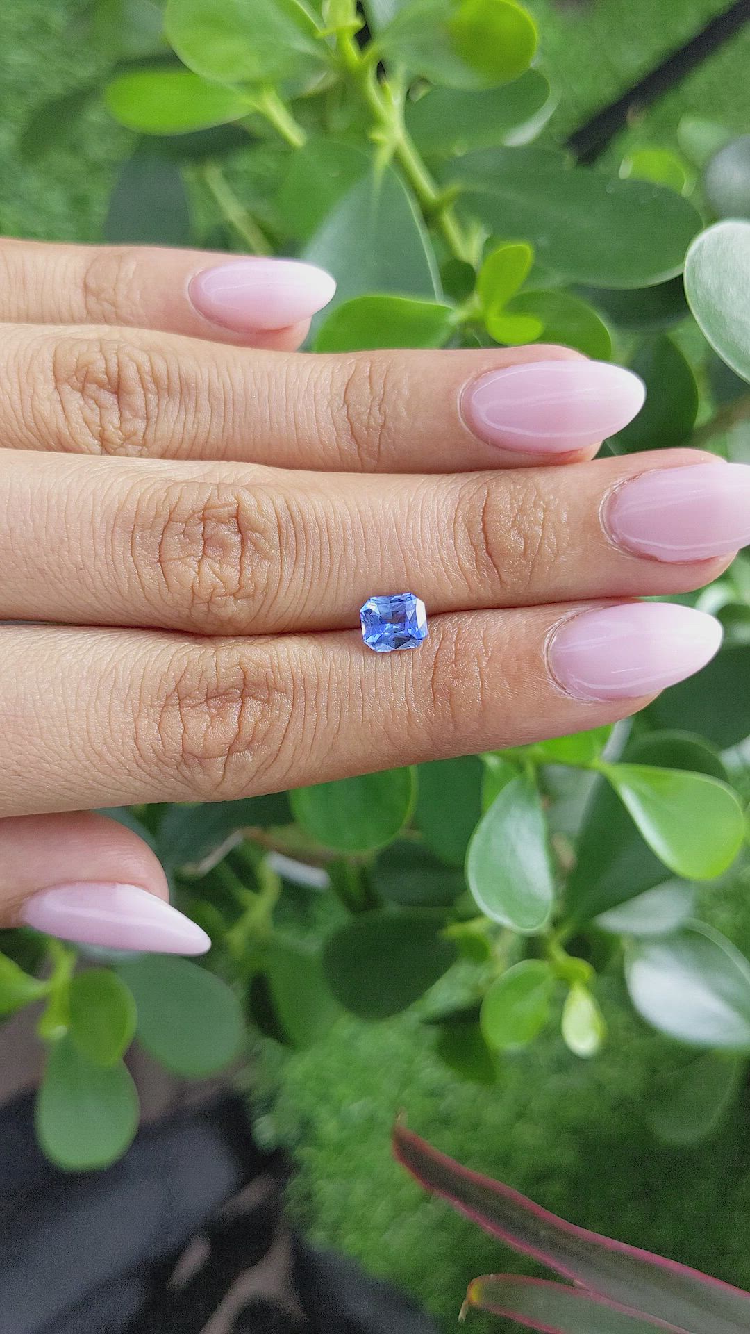 1.29 Ct. Blue Sapphire from Ceylon (Sri Lanka) Size Video