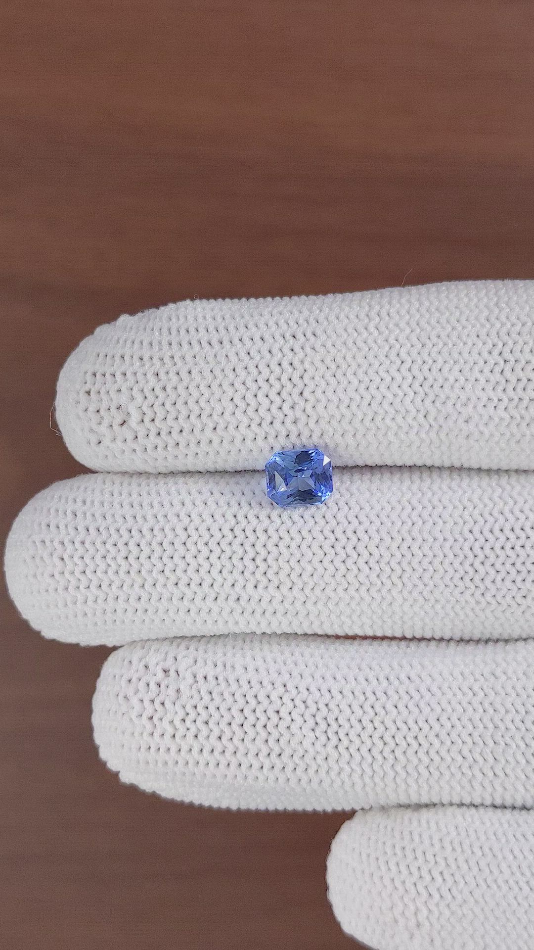 1.29 Ct. Blue Sapphire from Ceylon (Sri Lanka) Size Video