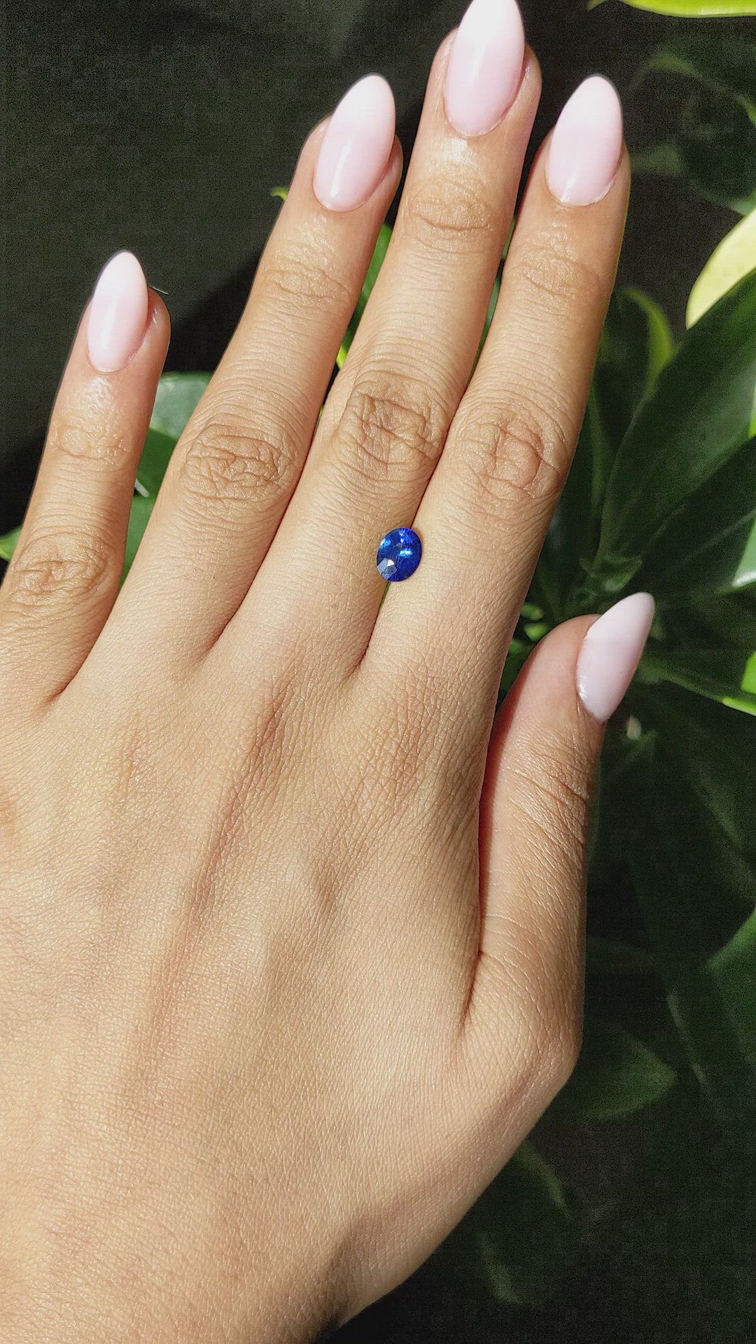1.22 Ct. Blue Sapphire from Ceylon (Sri Lanka) Size Video
