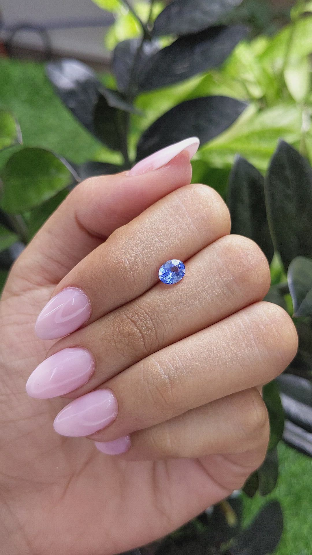 0.98 Ct. Blue Sapphire from Ceylon (Sri Lanka) Size Video