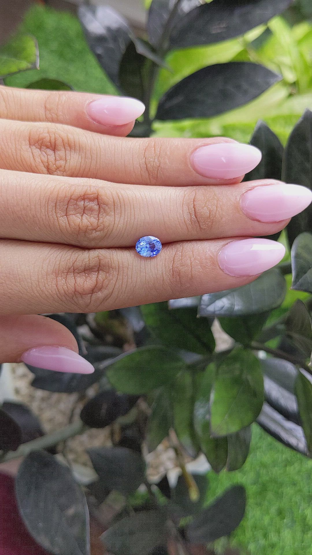 0.98 Ct. Blue Sapphire from Ceylon (Sri Lanka) Size Video