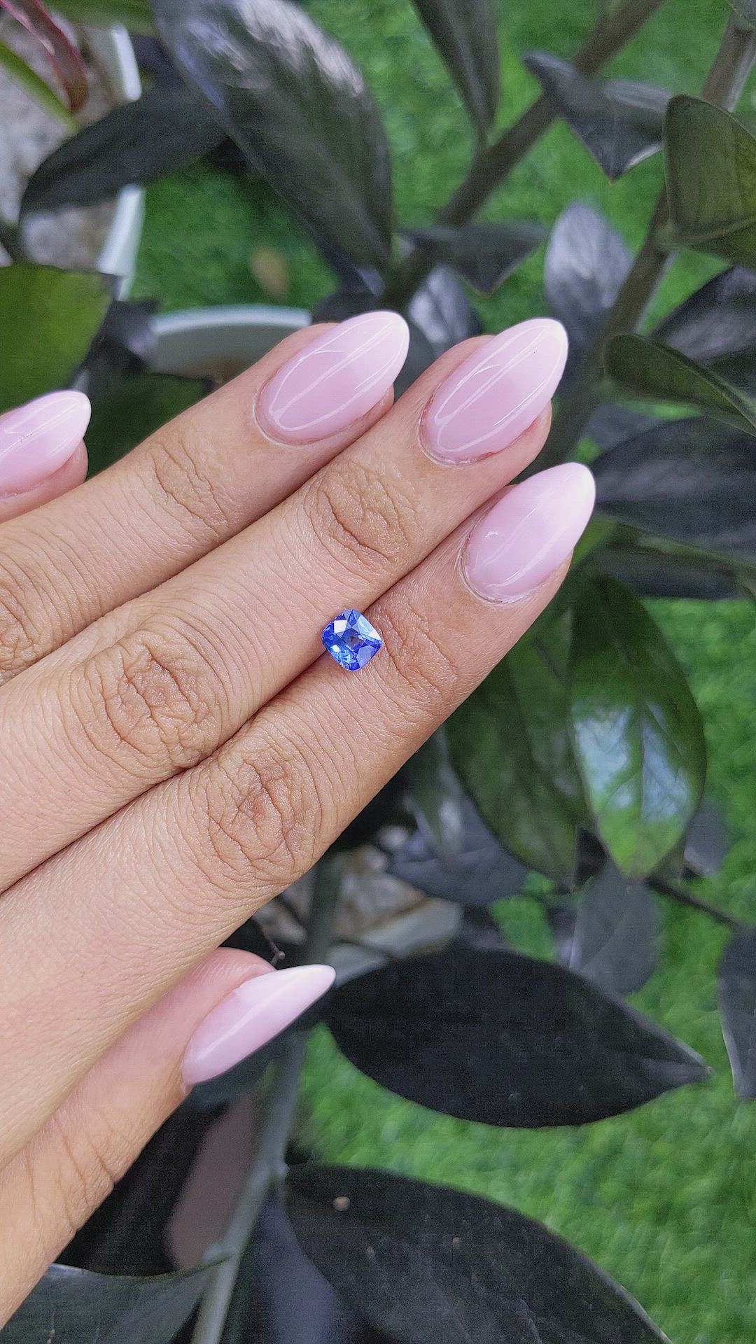 1.07 Ct. Blue Sapphire from Ceylon (Sri Lanka) Size Video