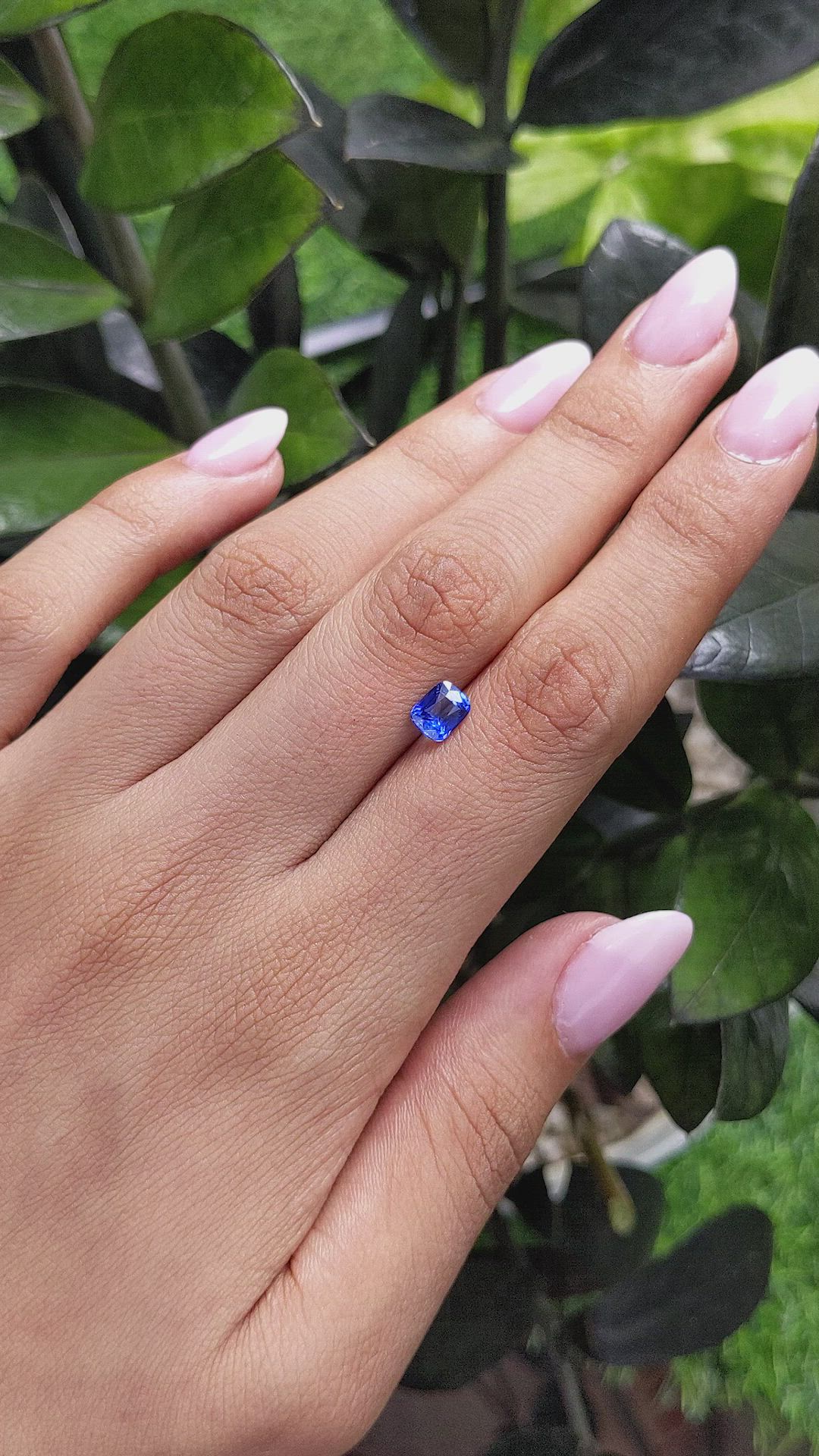 1.07 Ct. Blue Sapphire from Ceylon (Sri Lanka) Size Video