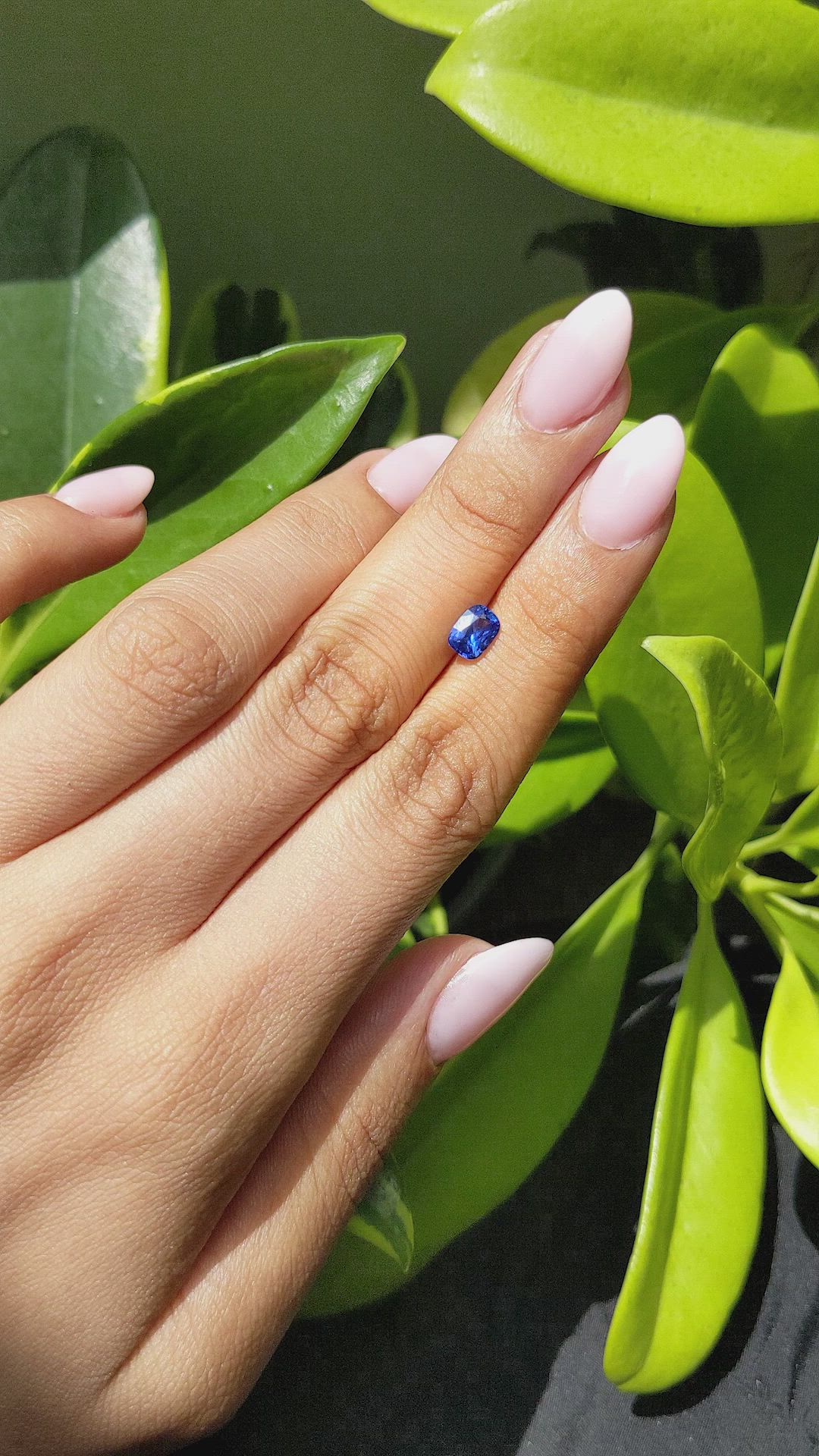 1.00 Ct. Blue Sapphire from Ceylon (Sri Lanka) Size Video