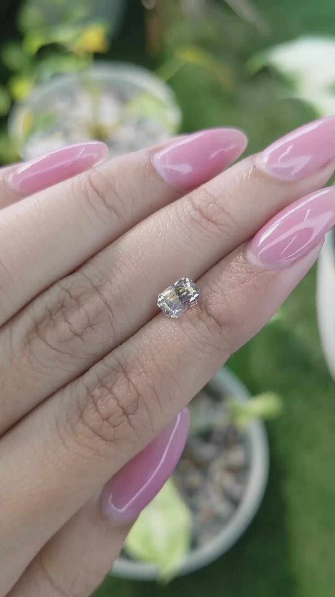 1.34 Ct. Peach Sapphire from Ceylon (Sri Lanka) Size Video