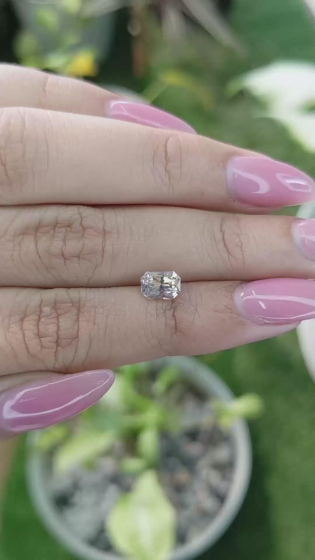 1.34 Ct. Peach Sapphire from Ceylon (Sri Lanka) Size Video