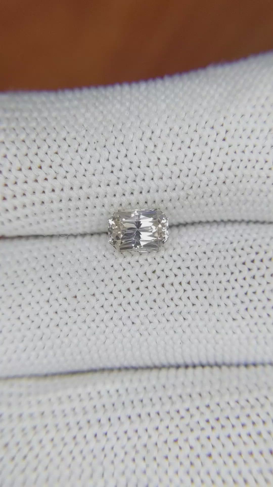 1.34 Ct. Peach Sapphire from Ceylon (Sri Lanka) Size Video