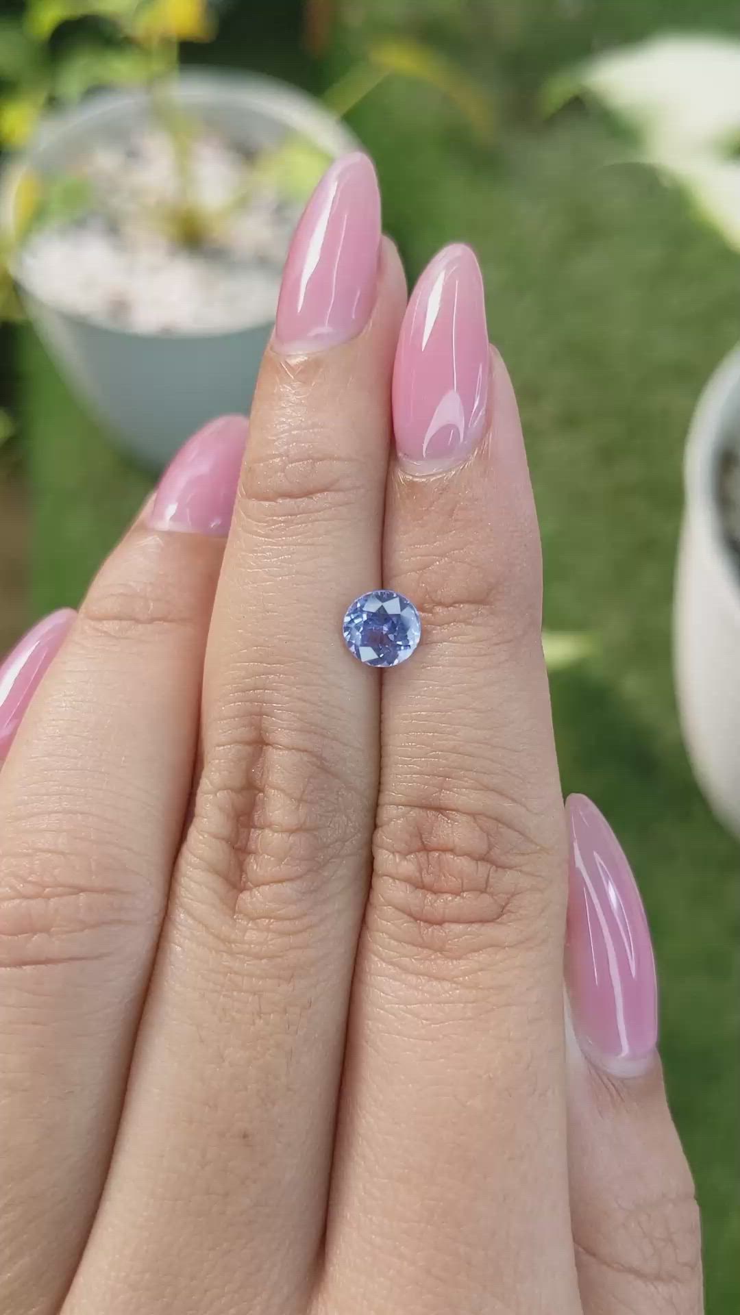 1.11 Ct. Blue Sapphire from Ceylon (Sri Lanka) Size Video