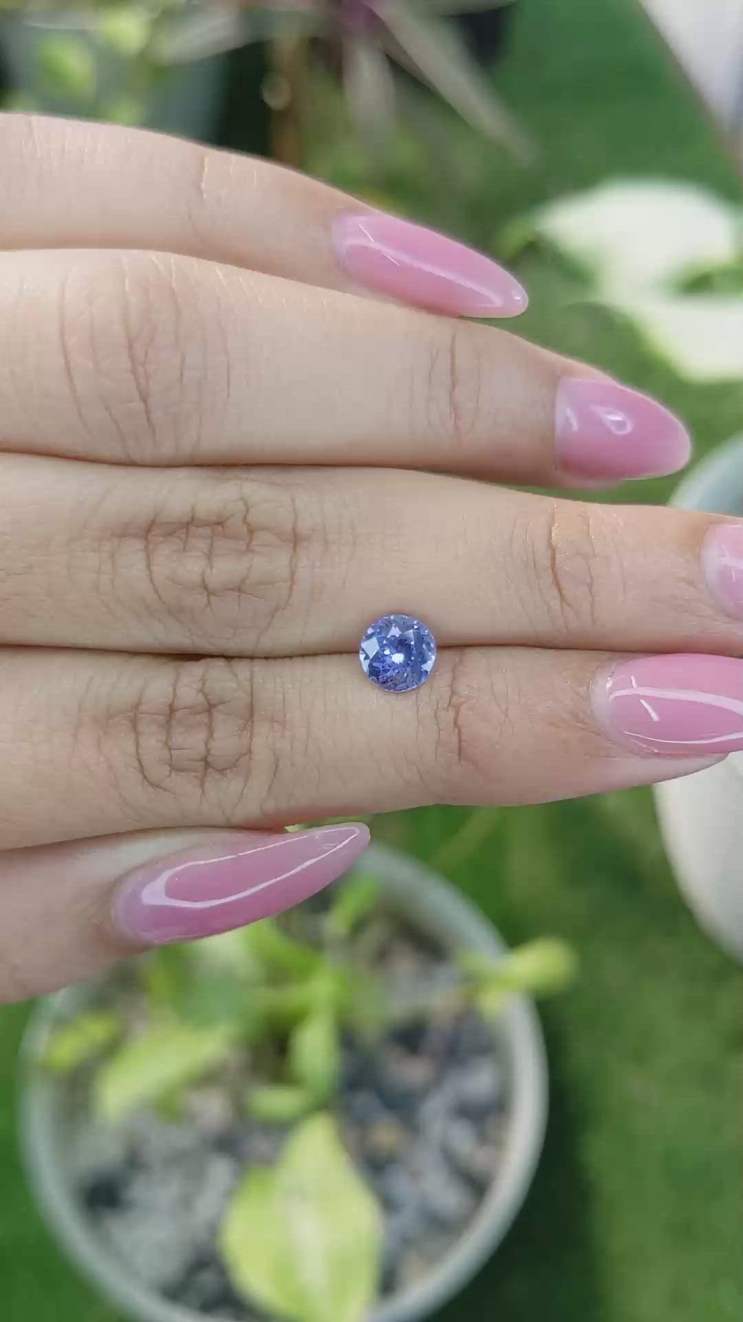 1.11 Ct. Blue Sapphire from Ceylon (Sri Lanka) Size Video