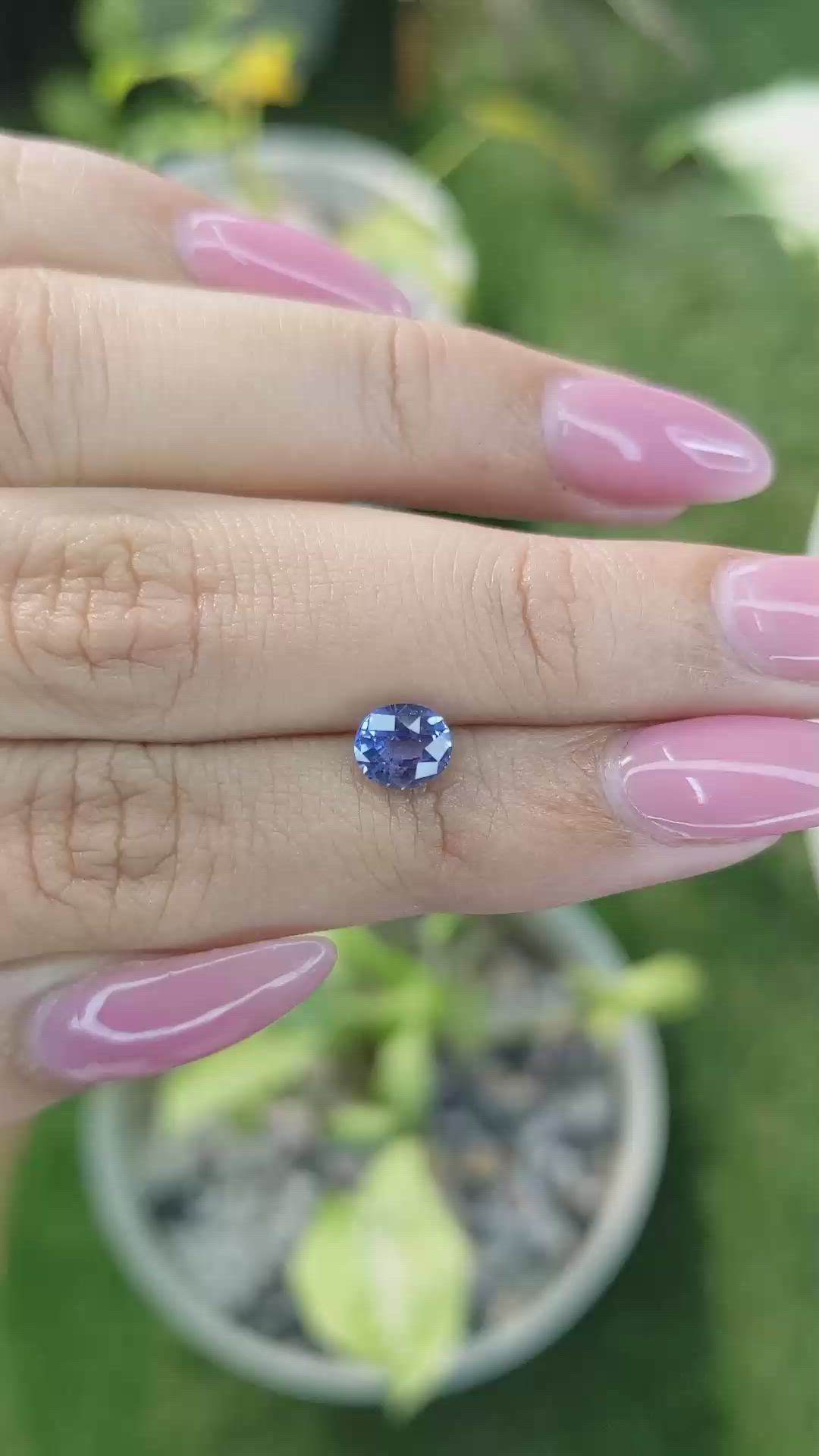 1.14 Ct. Blue Sapphire from Ceylon (Sri Lanka) Size Video